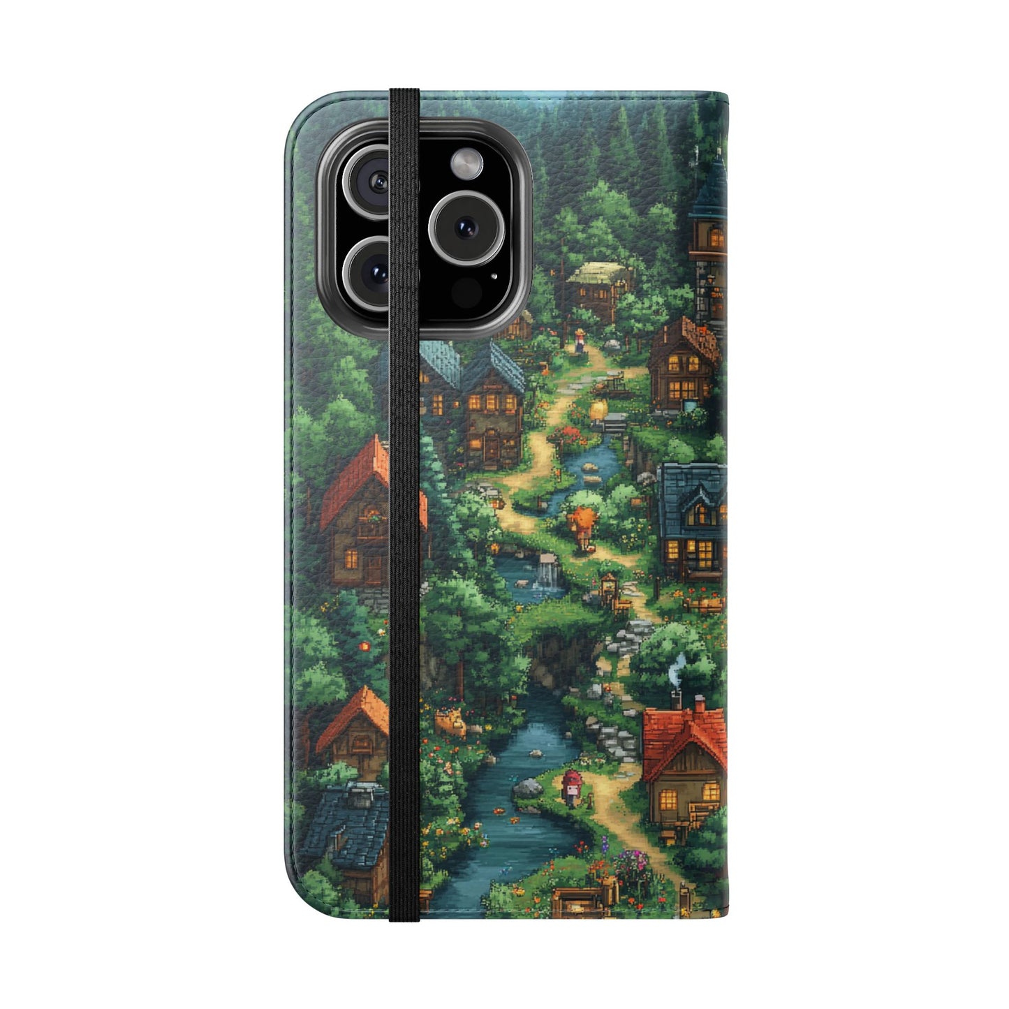 Pixel Forest Hamlet - Wallet Flip Case