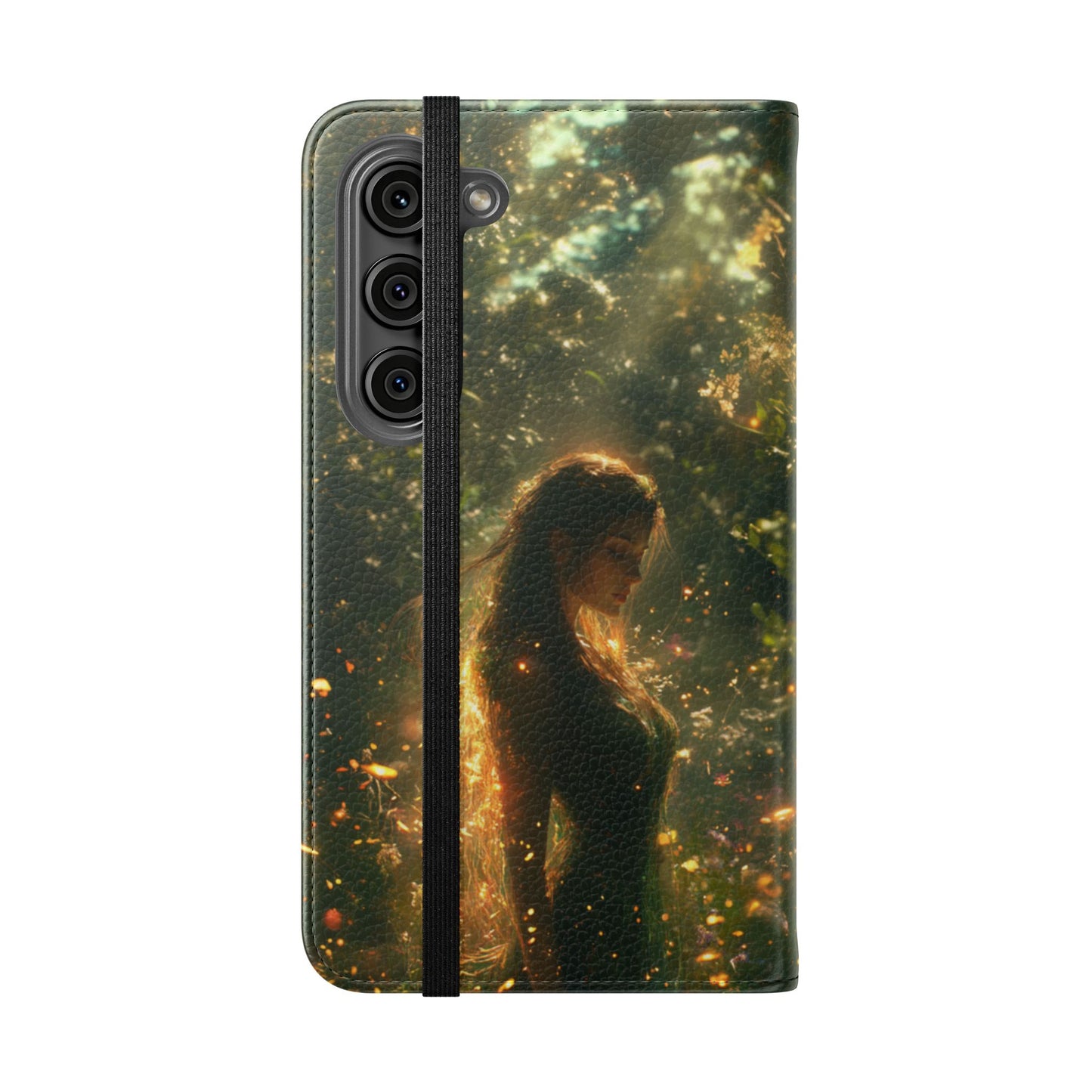 Forest Goddess Golden Light Meadow - Wallet Flip Case