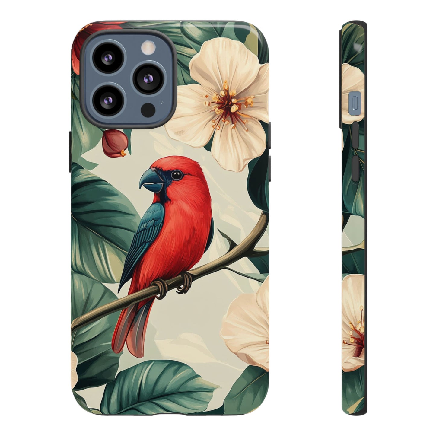 Tropical Bird and Hibiscus Phone Case – iPhone, Google Pixel, Samsung Galaxy