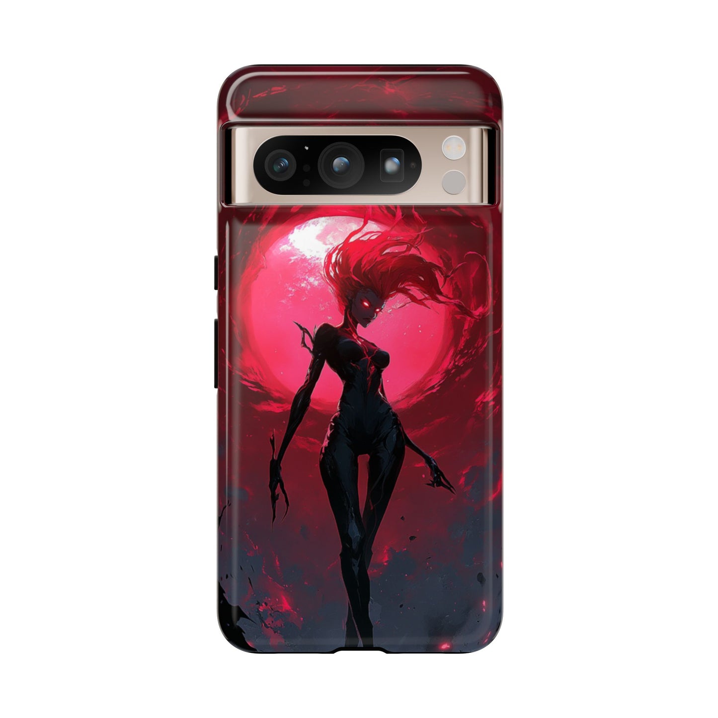 Crimson Eclipse Gothic Gaming Phone Case - iPhone, Google Pixel, Samsung Galaxy