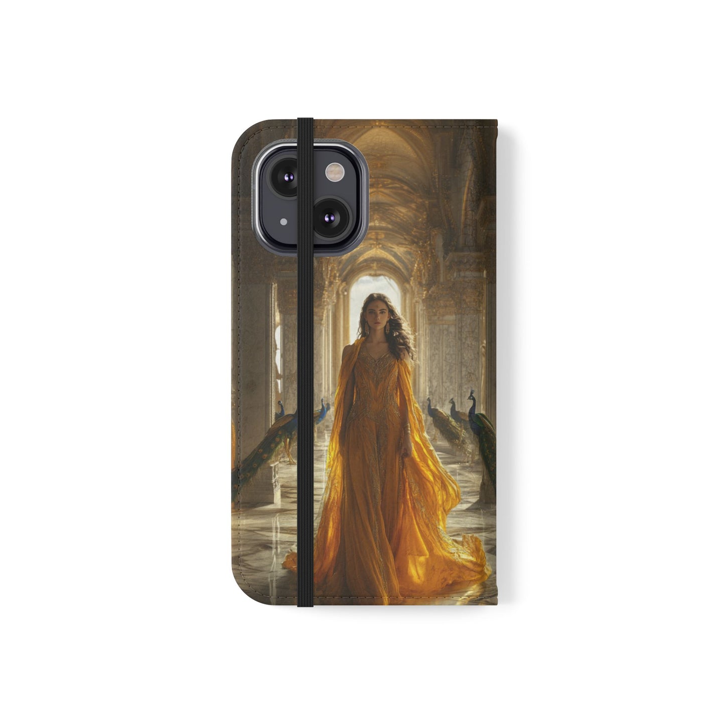 Hera Golden Palace Peacock Goddess - Wallet Flip Case