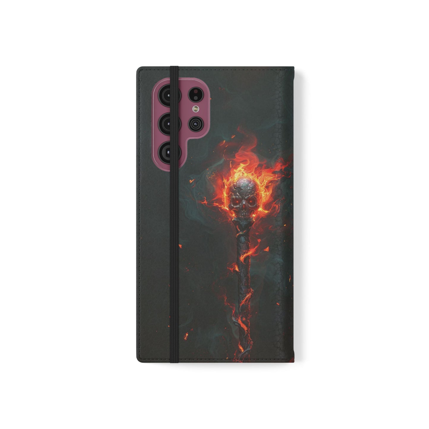 Inferno Skull Staff - Wallet Flip Case