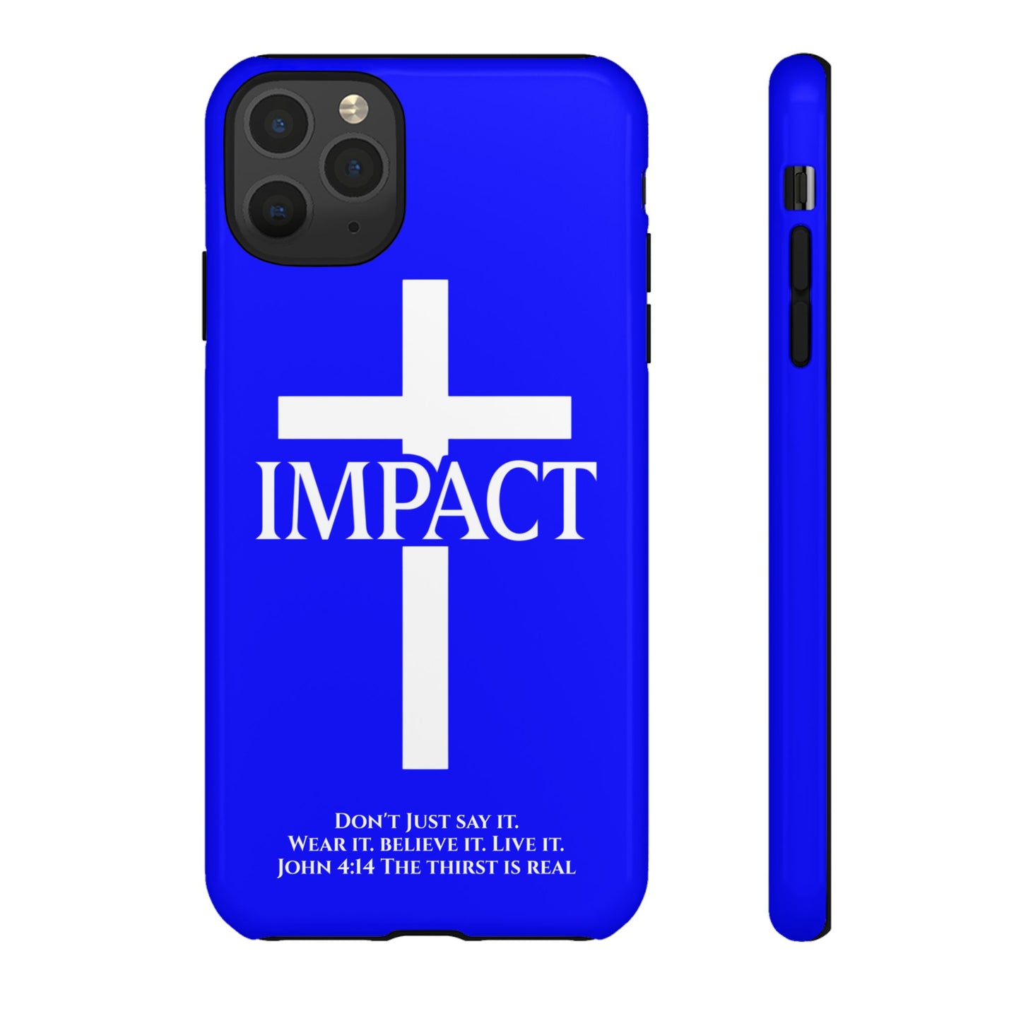 Impact Blue - Tough iPhone Case