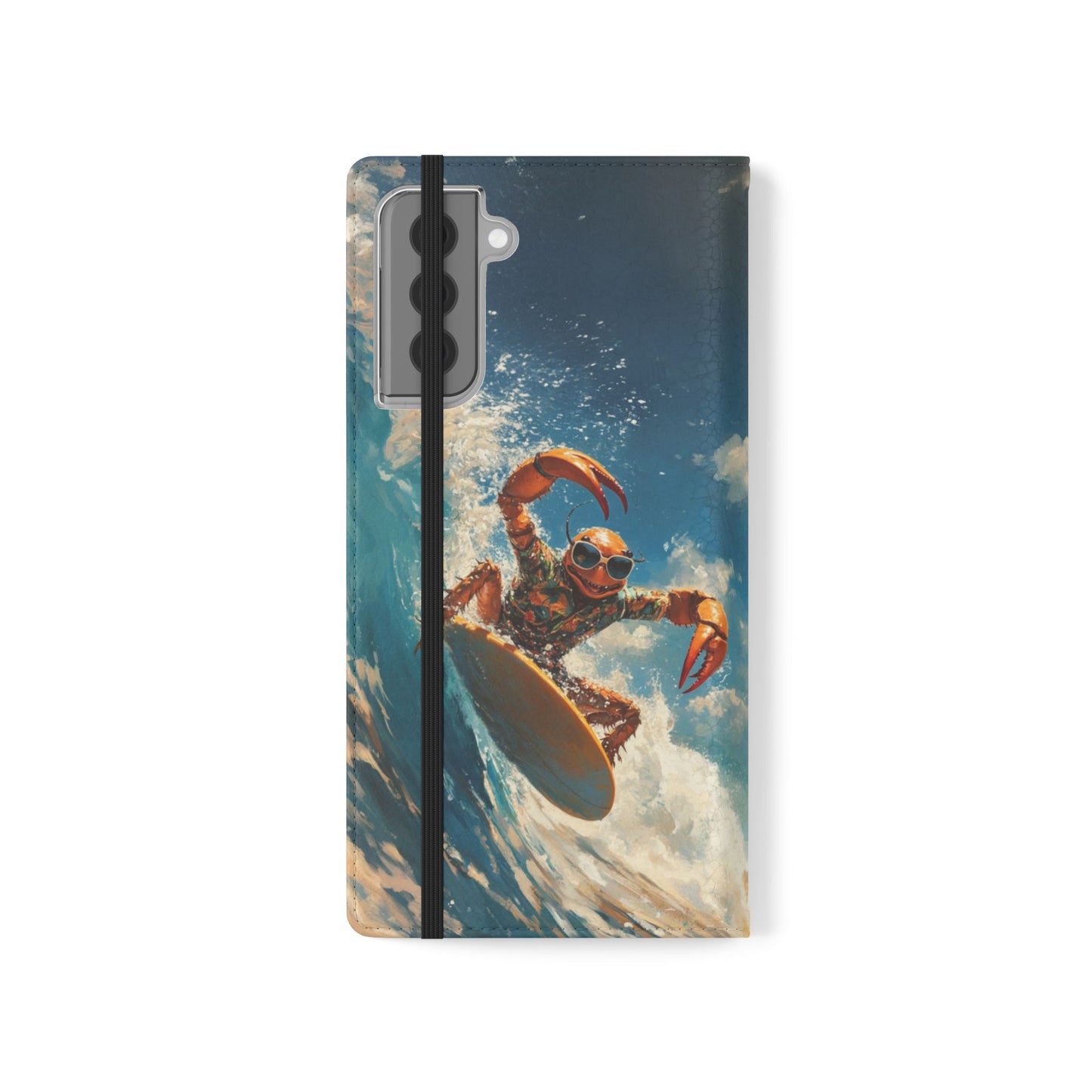 Surfing Crab - Wallet Flip Case