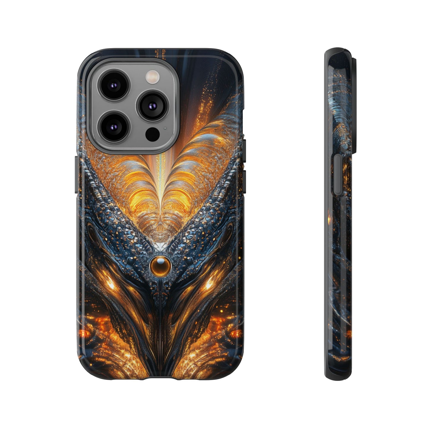 Obsidian Flare Fractal – Tough iPhone Case