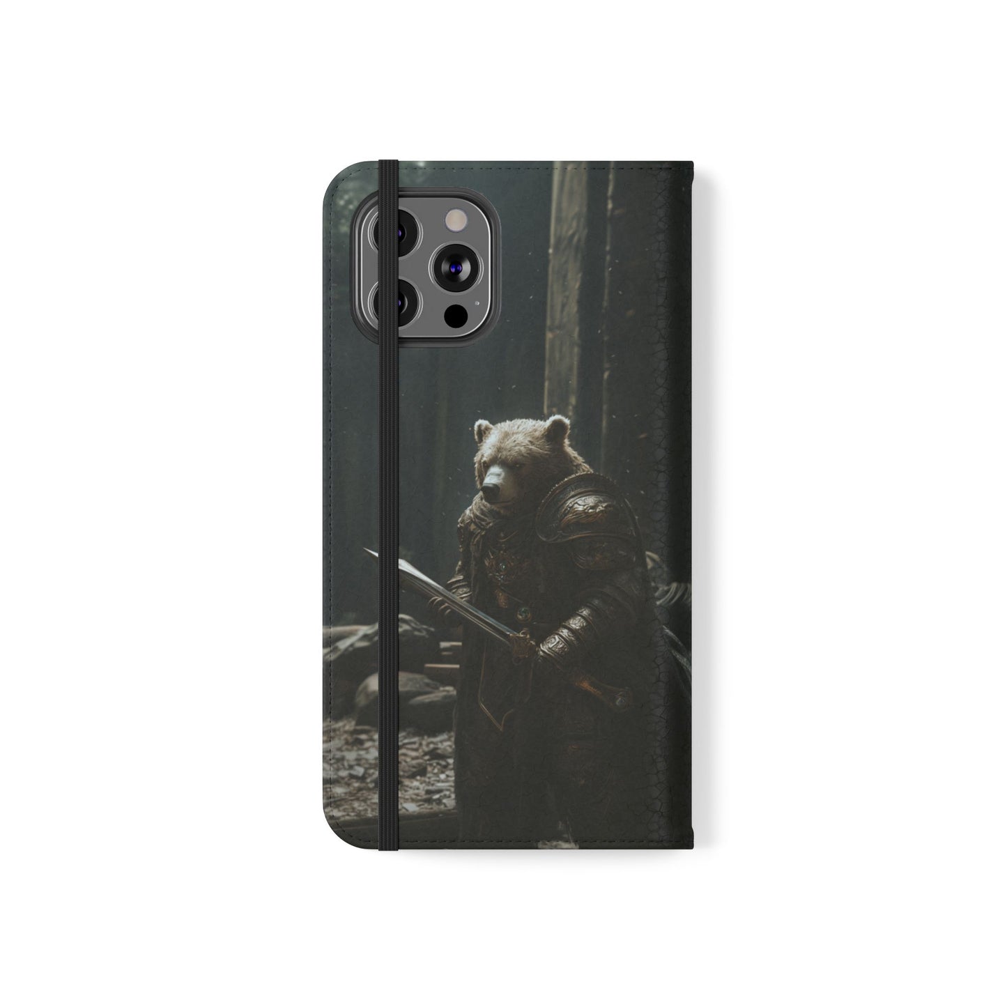Medieval Bear Warrior Knight - Wallet Flip Case
