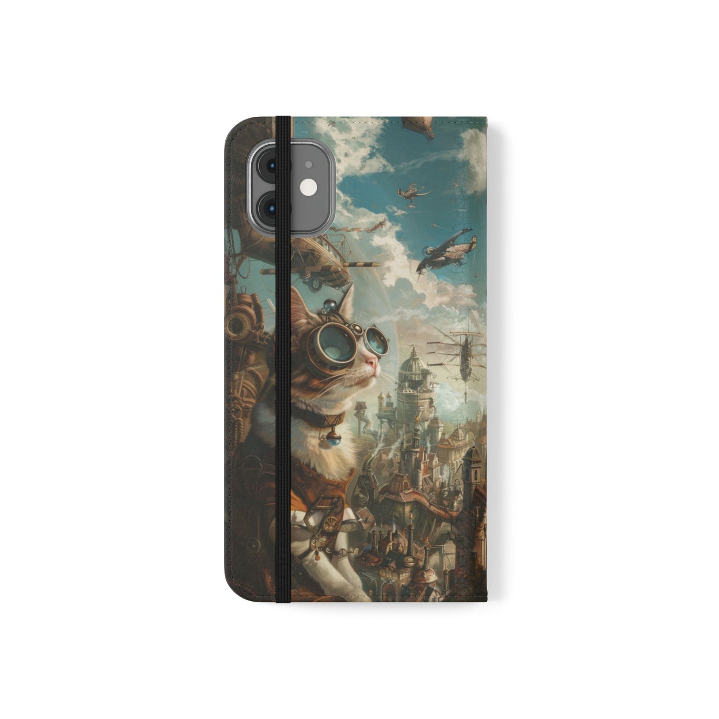 Steampunk Aviator Cat - Wallet Flip Case