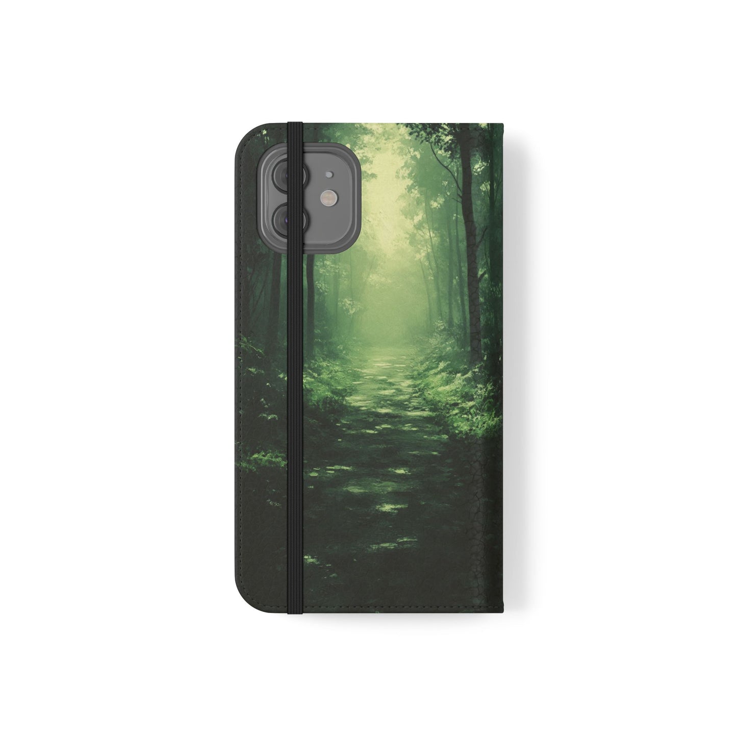 Emerald Mist Forest Path - Wallet Flip Case