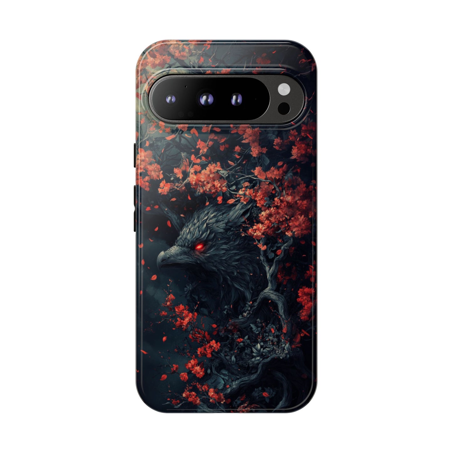 Crimson Raven Bloom – Tough Google Pixel Case