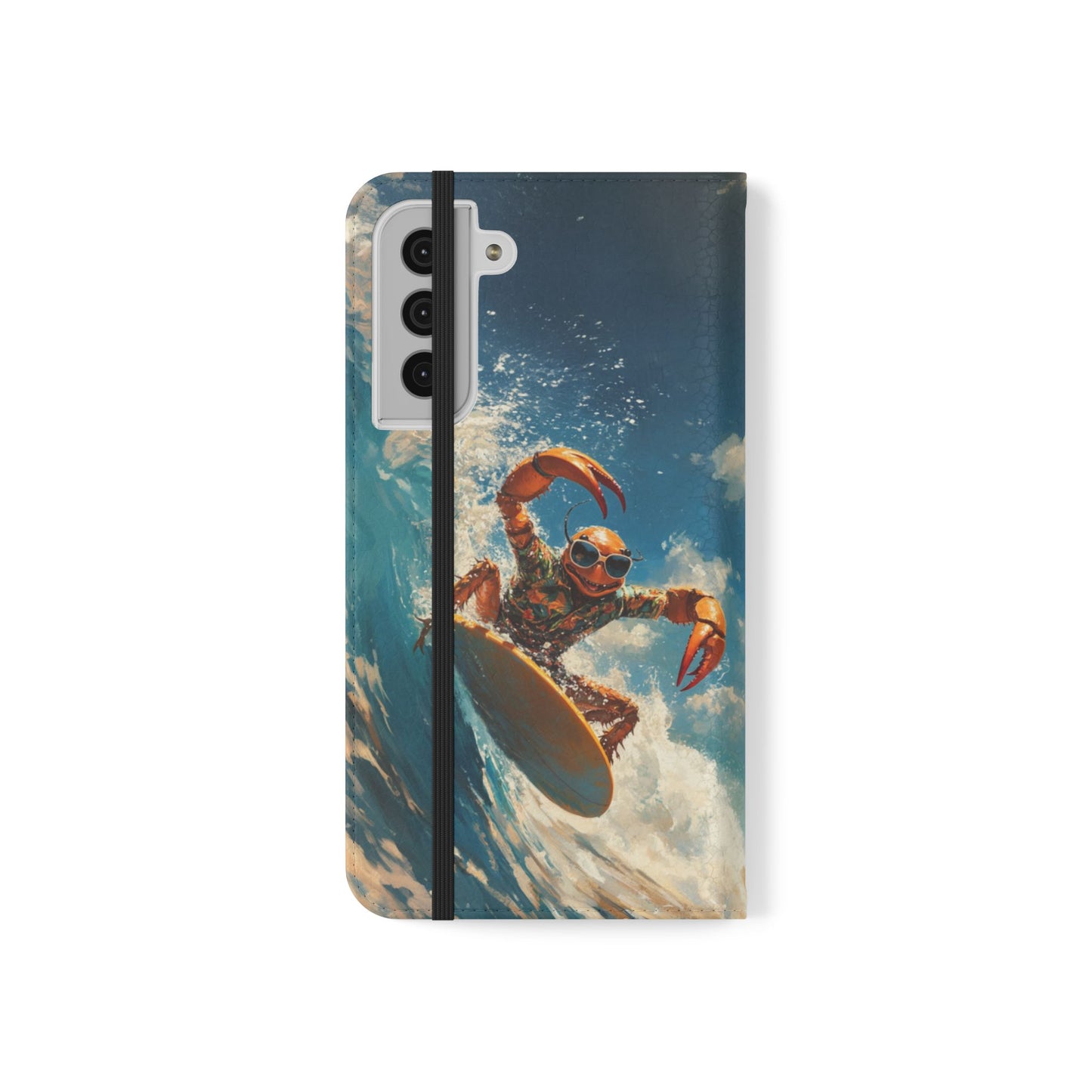 Surfing Crab - Wallet Flip Case