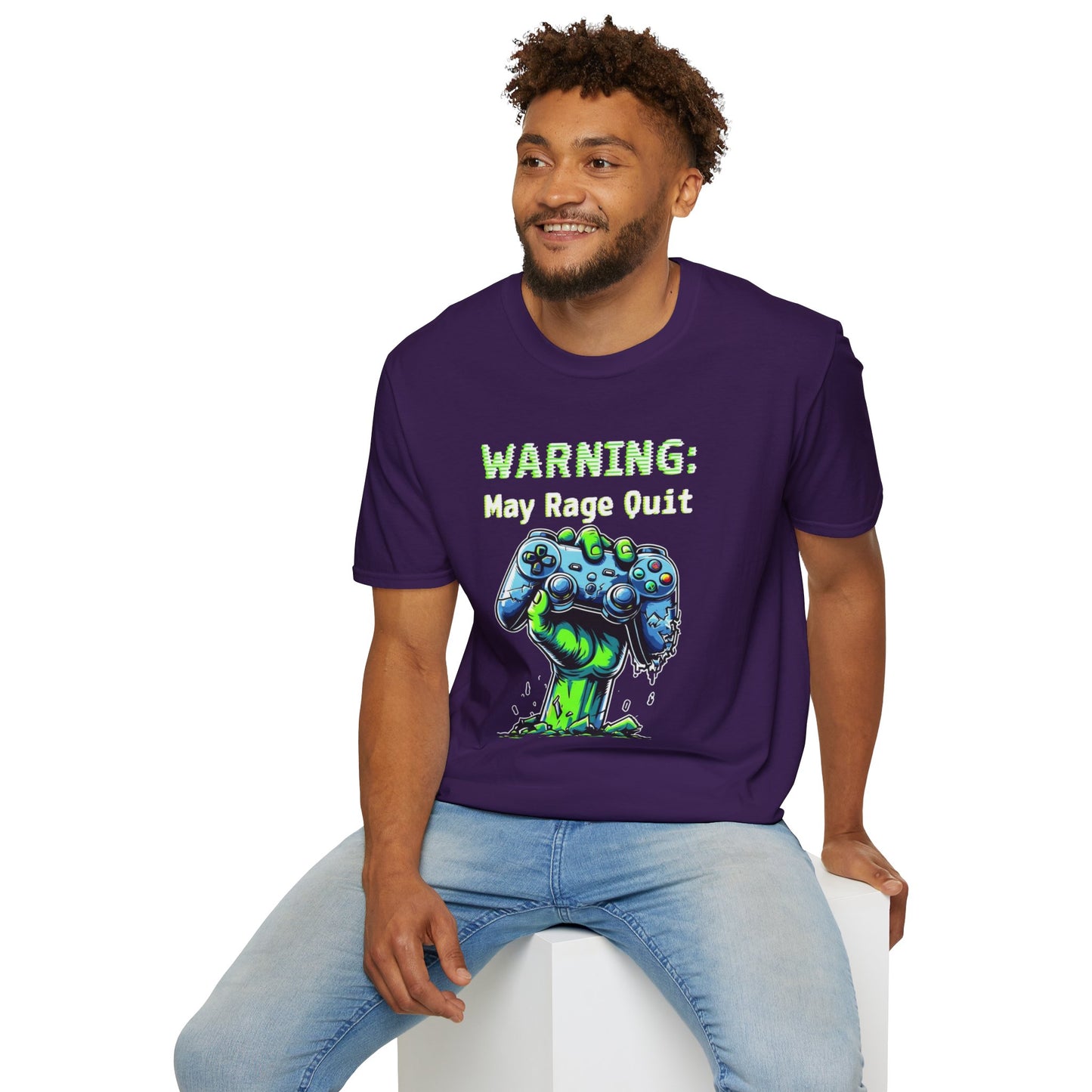 "Warning: May Rage Quit" Unisex Soft-Style T-Shirt