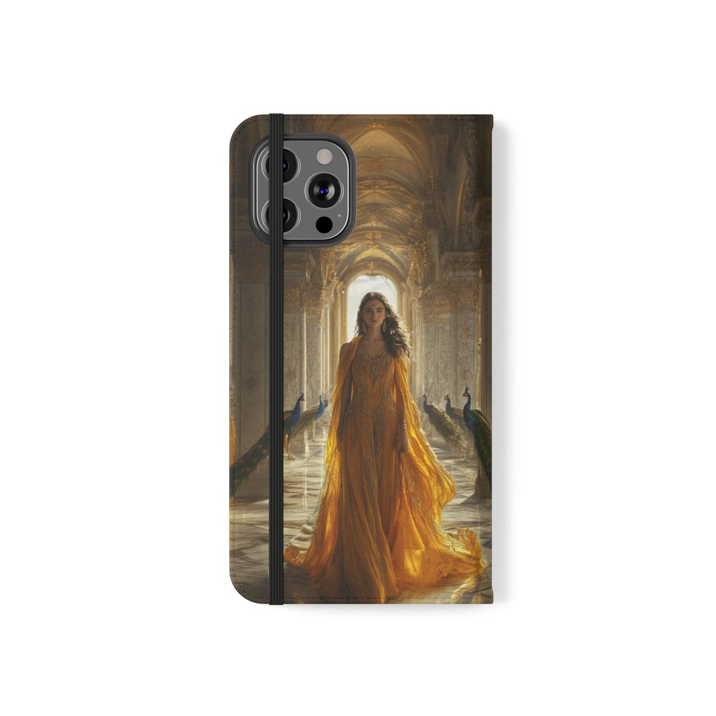 Hera Golden Palace Peacock Goddess - Wallet Flip Case