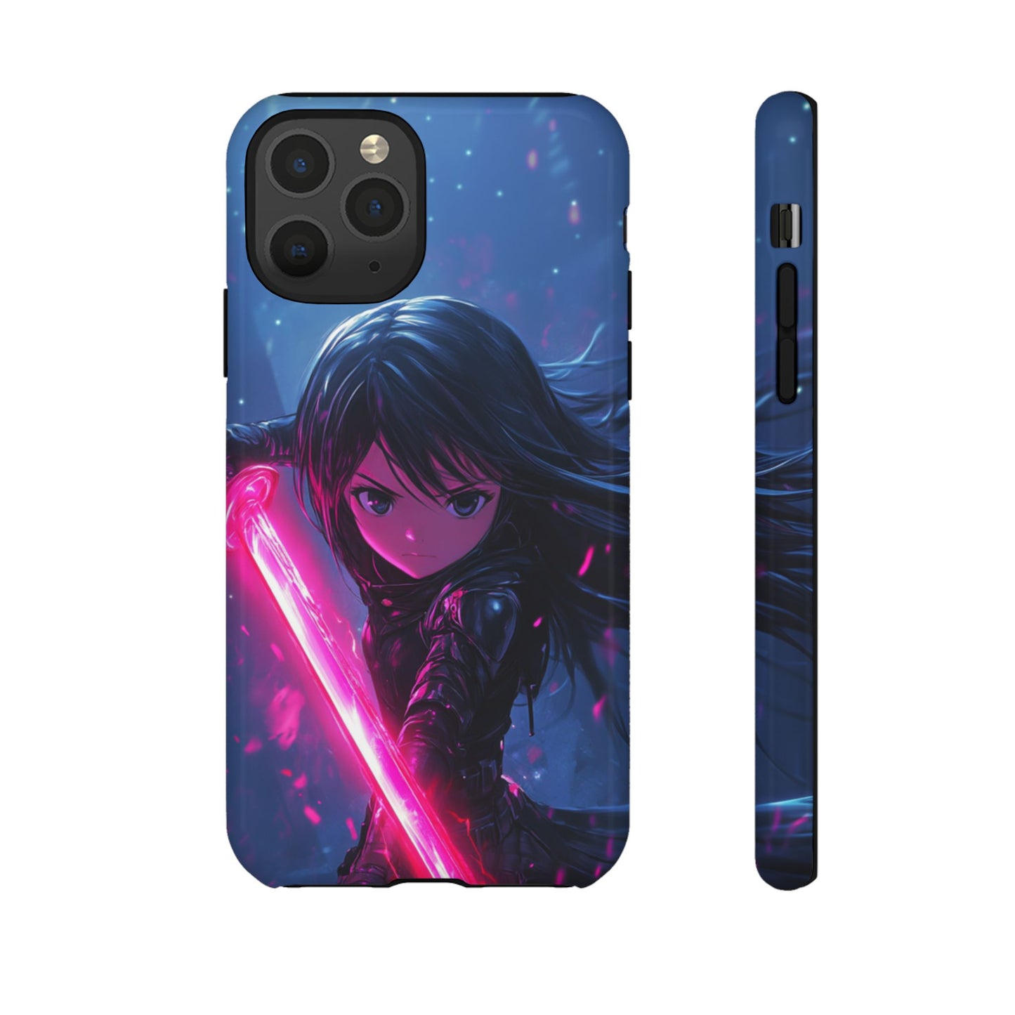 Neon Blade Warrior – Tough iPhone Case
