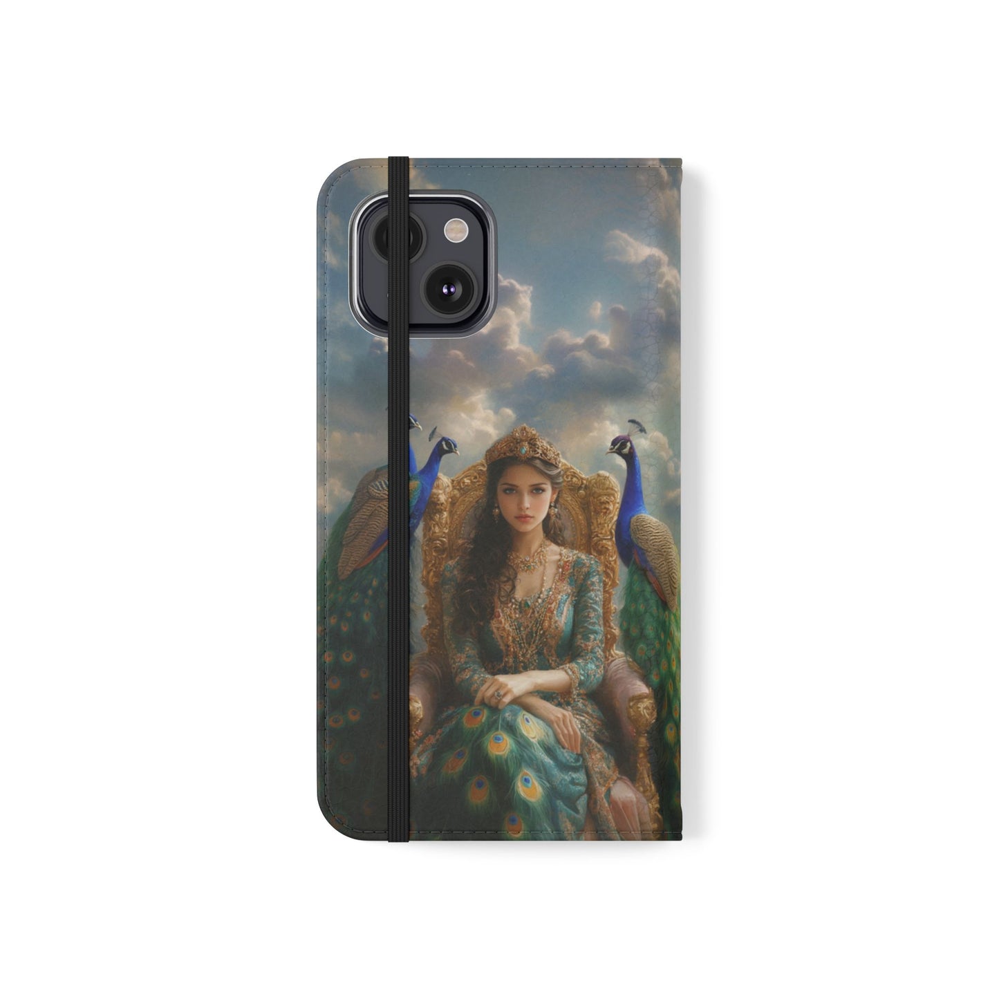 Hera Peacock Empress Golden Throne - Wallet Flip Case