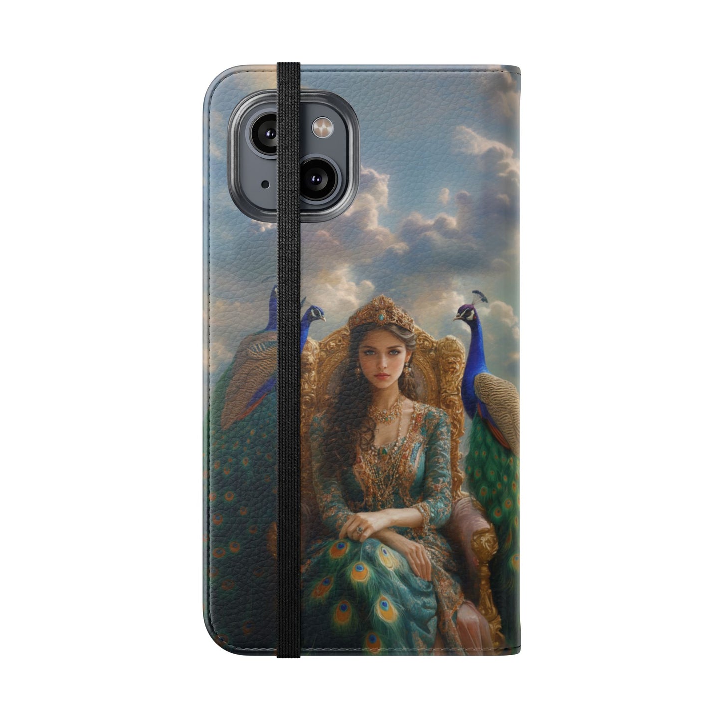 Hera Peacock Empress Golden Throne - Wallet Flip Case