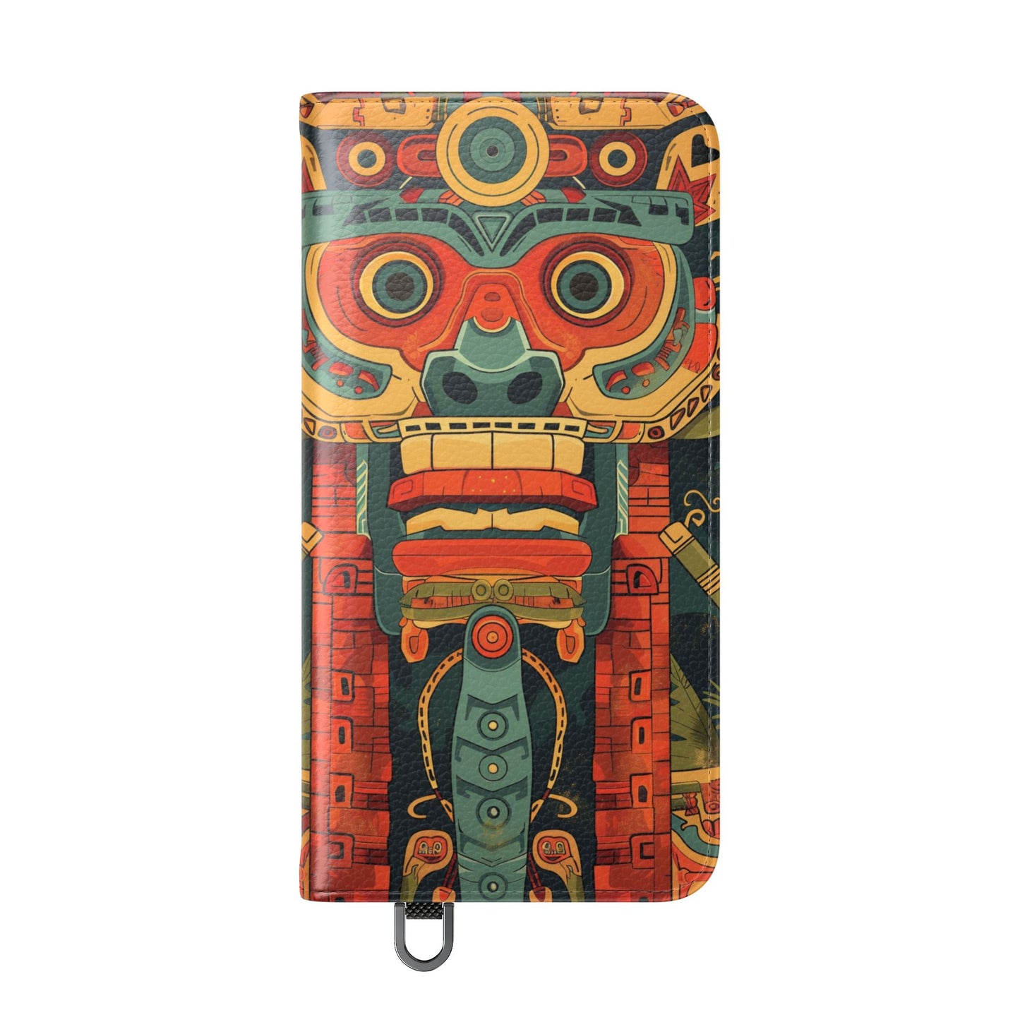 Aztec Totem Mask - Wallet Flip Case