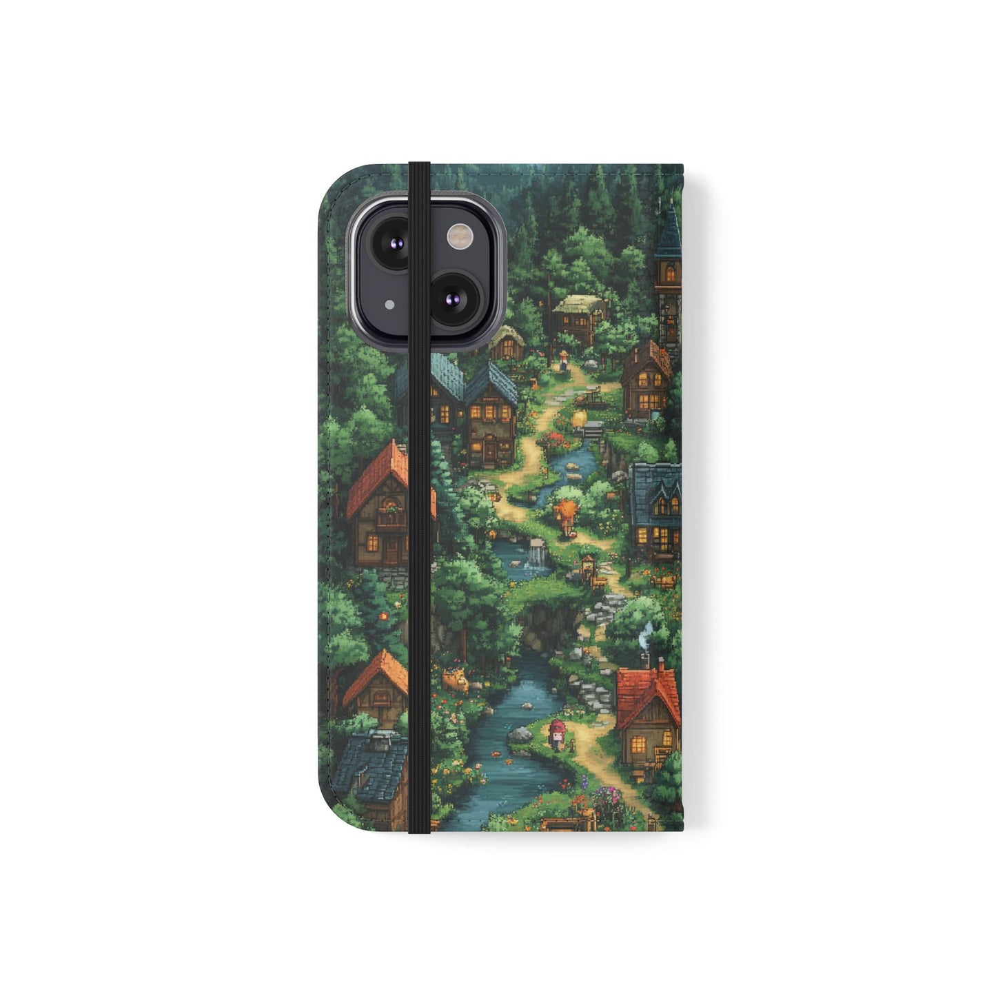 Pixel Forest Hamlet - Wallet Flip Case