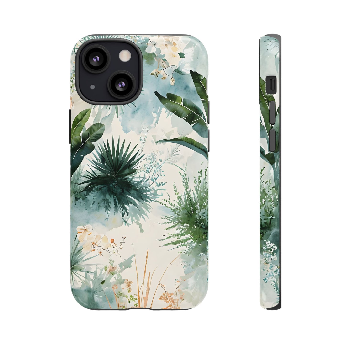 Tropical Botanical Watercolor - Tough iPhone Case