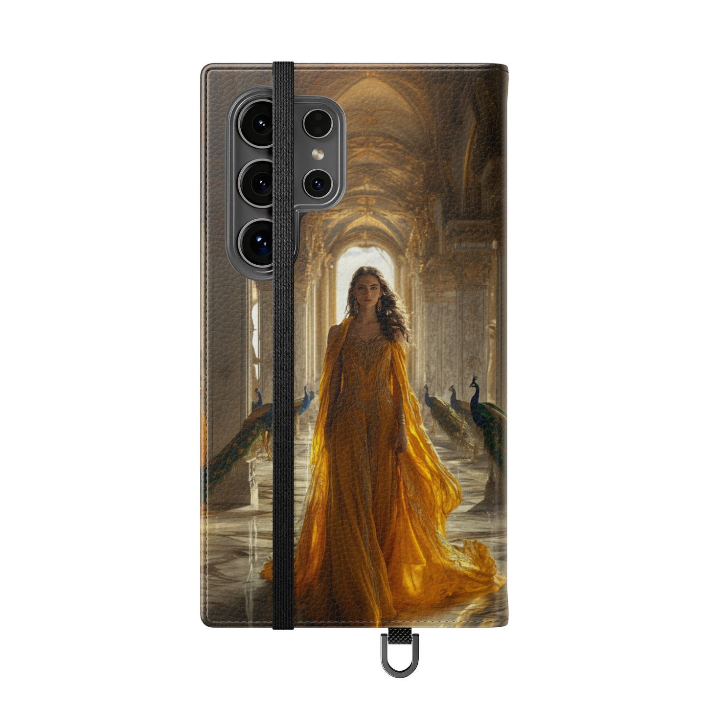 Hera Golden Palace Peacock Goddess - Wallet Flip Case