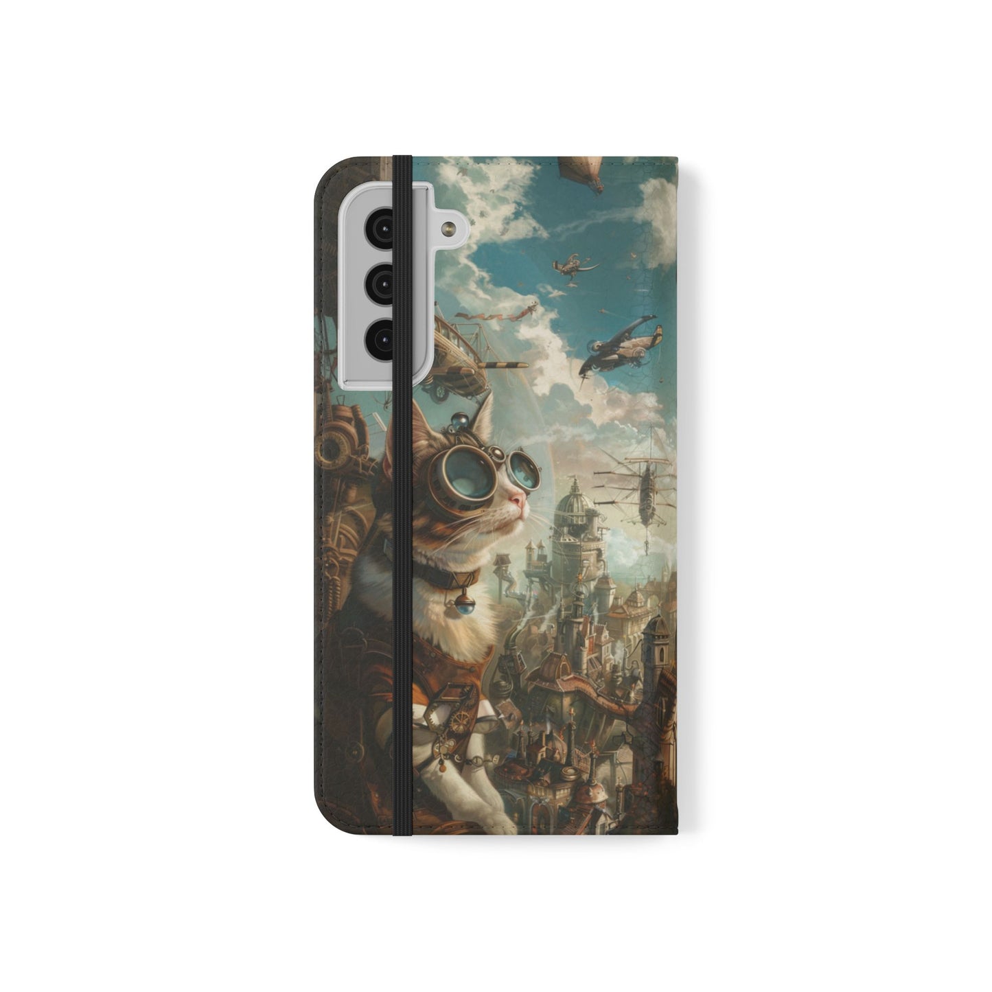 Steampunk Aviator Cat - Wallet Flip Case