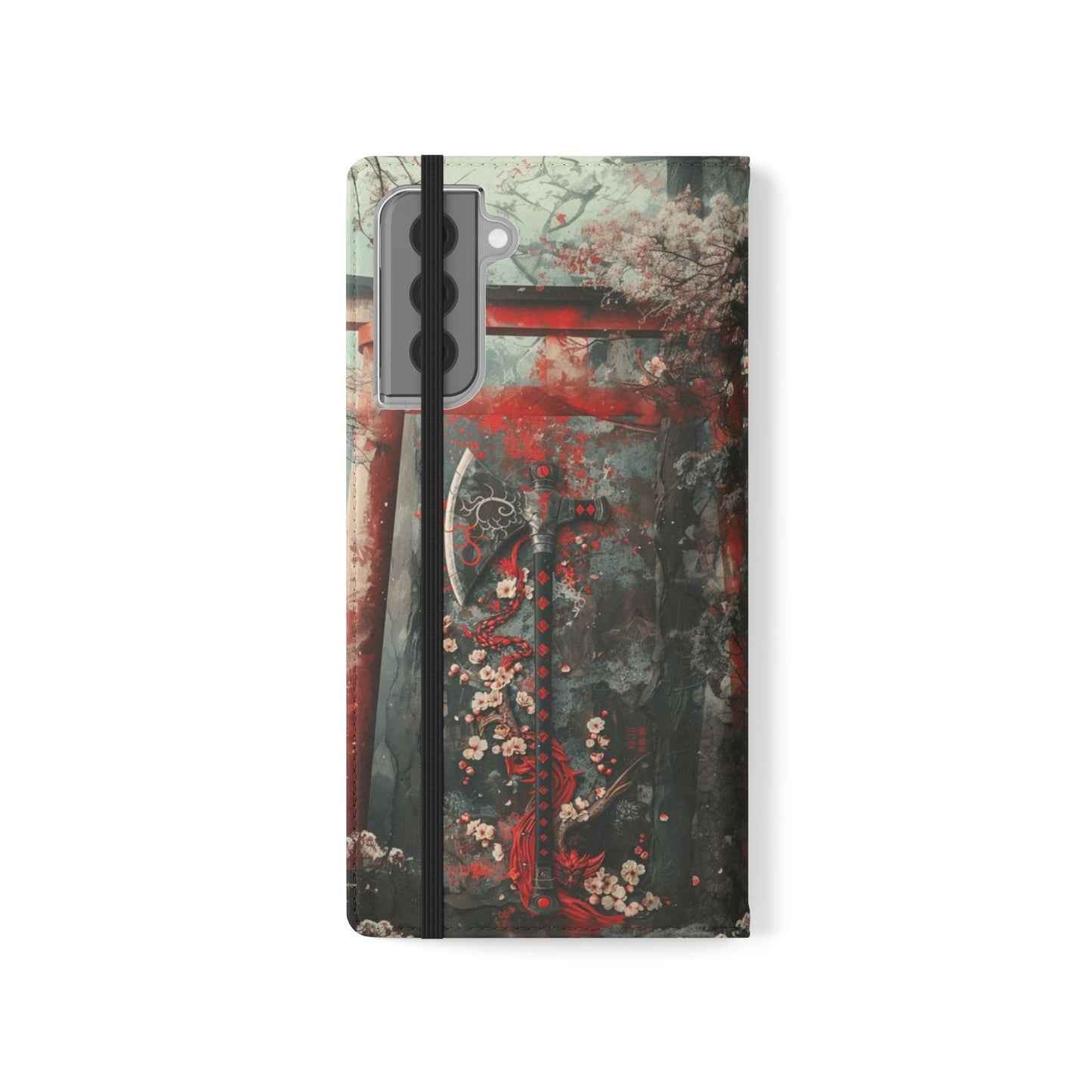 Sakura Warrior Axe - Wallet Flip Case