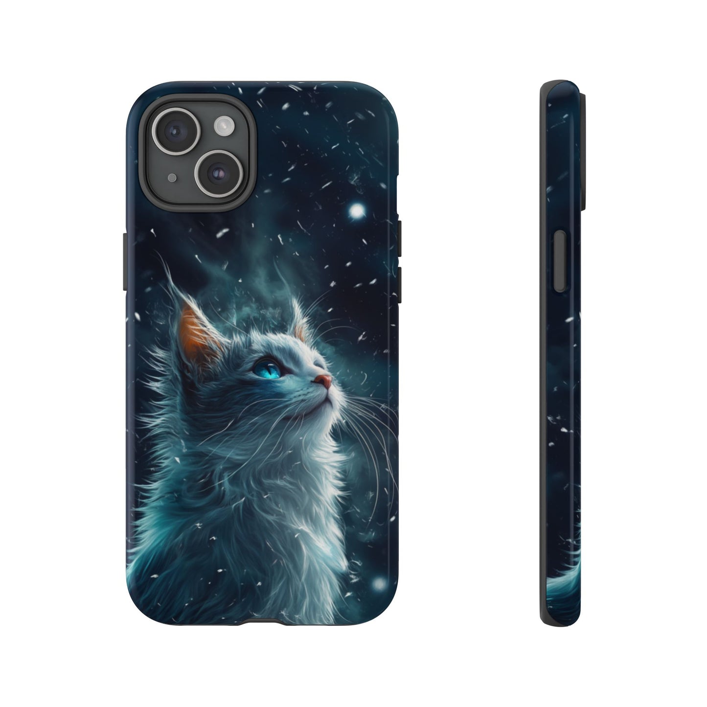 Ethereal Gaze White Cat Phone Case - iPhone, Google Pixel, Samsung Galaxy