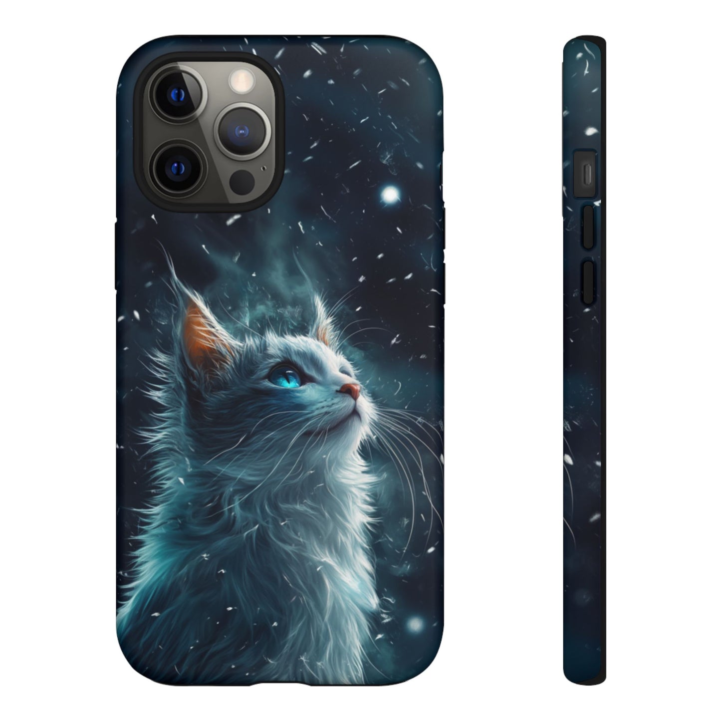 Ethereal Gaze White Cat Phone Case - iPhone, Google Pixel, Samsung Galaxy