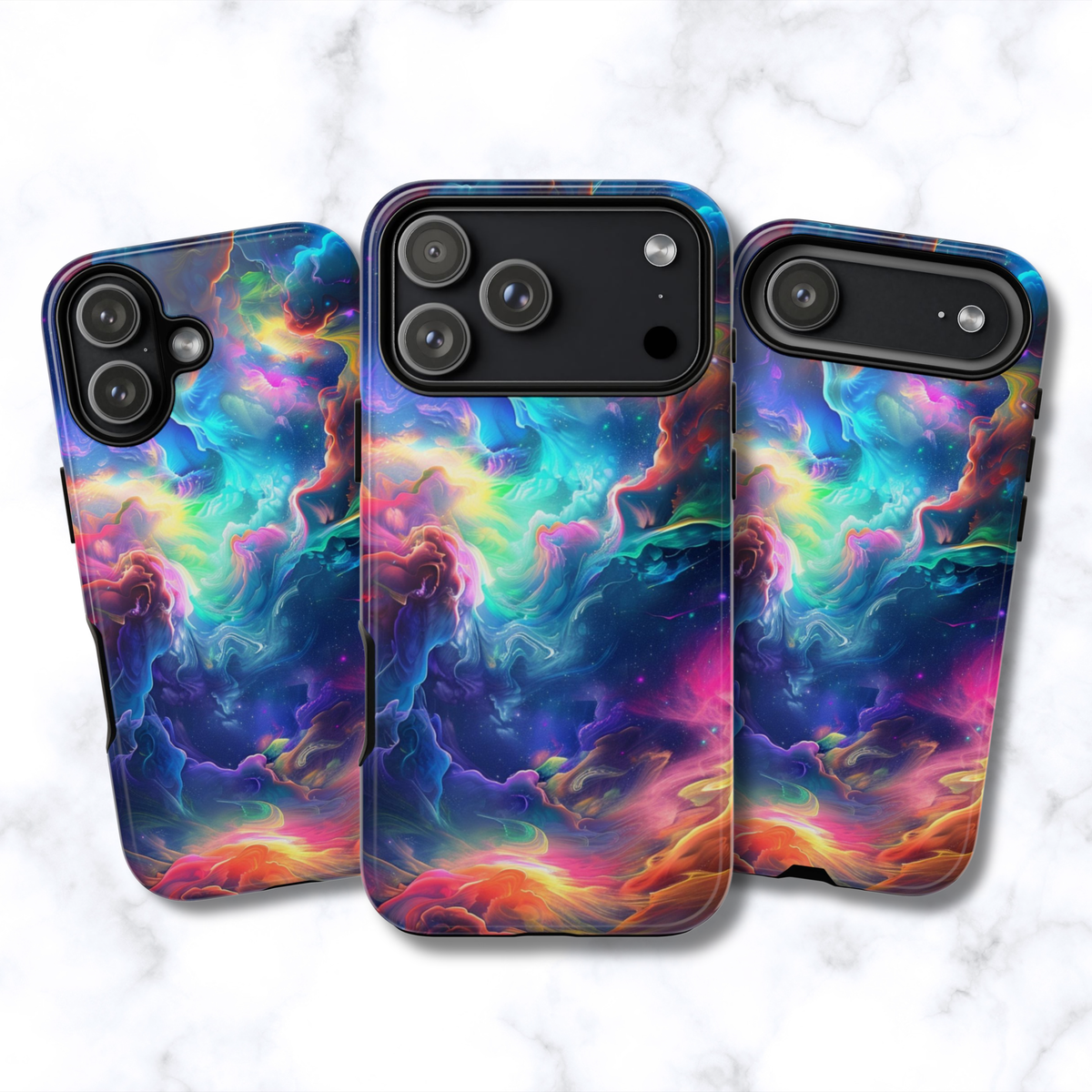 Rainbow Nebula Swirl - iPhone Case