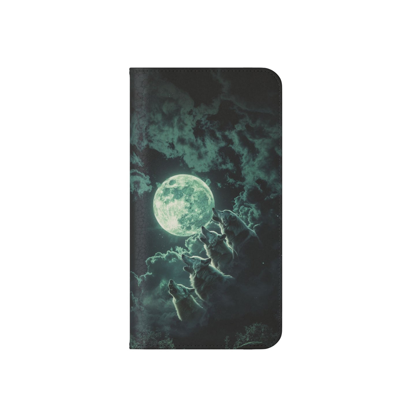 Moonlit Wolf Chorus - Wallet Flip Case