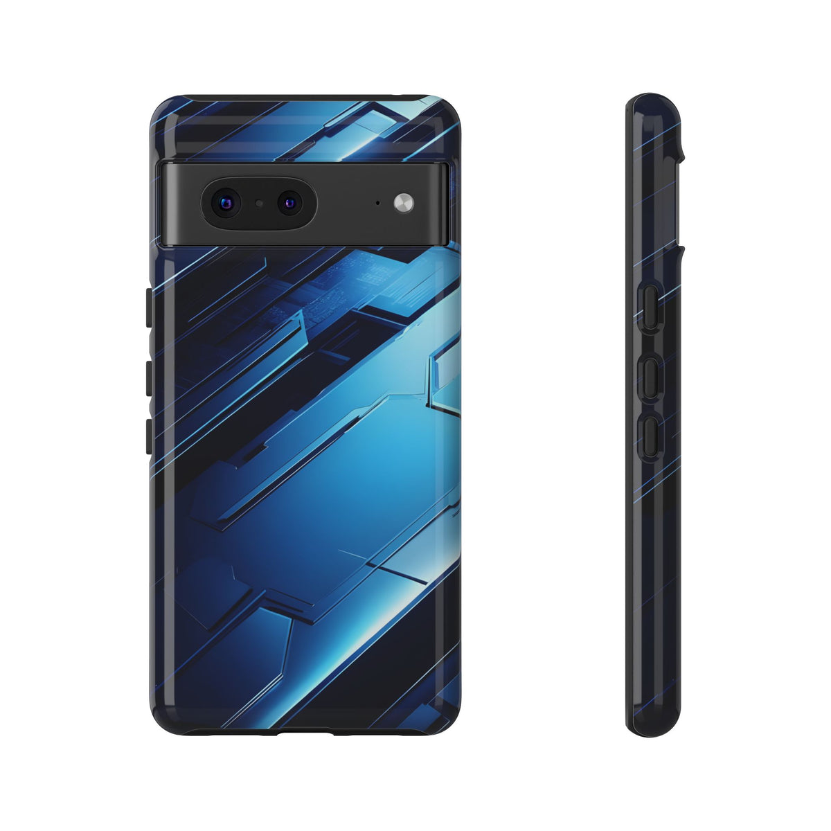 Blue Tech Matrix - Tough Google Pixel Case