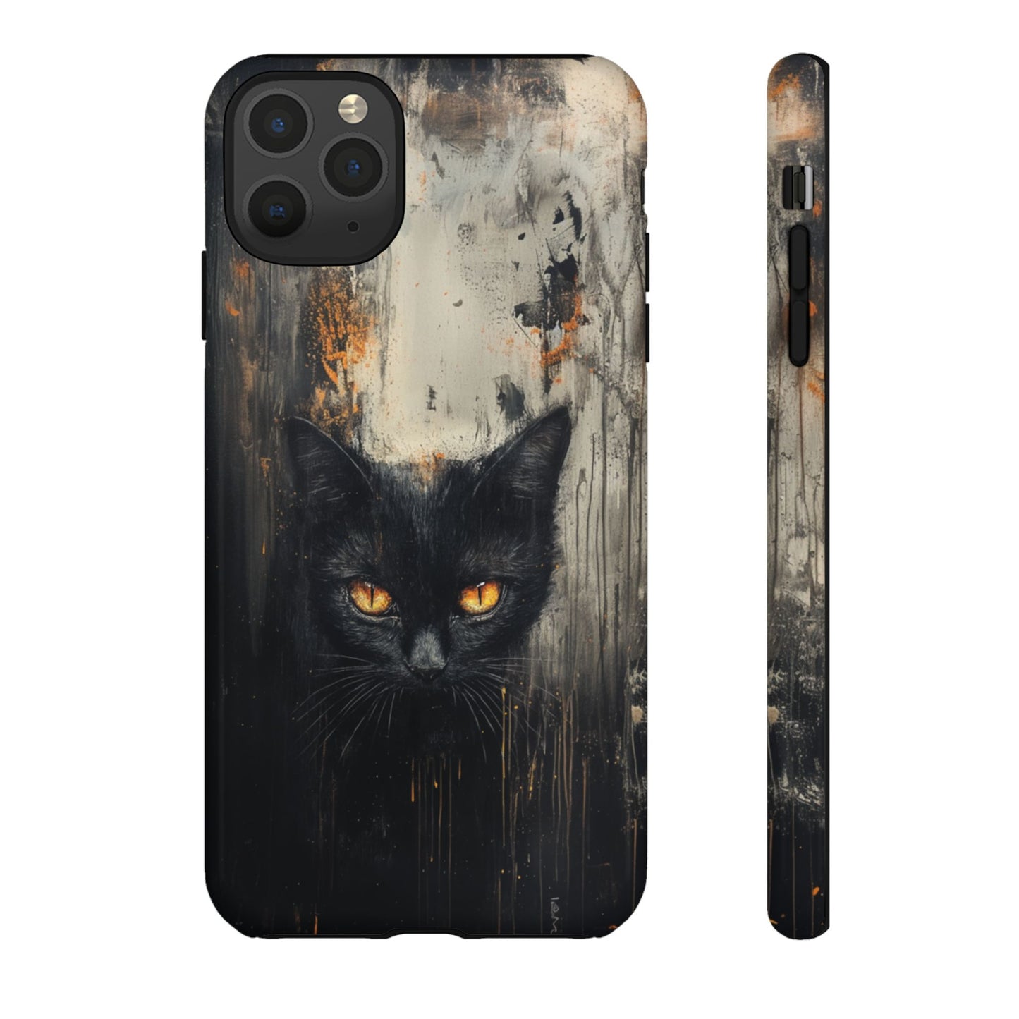 Black Cat Shadow Gaze - Tough iPhone Case