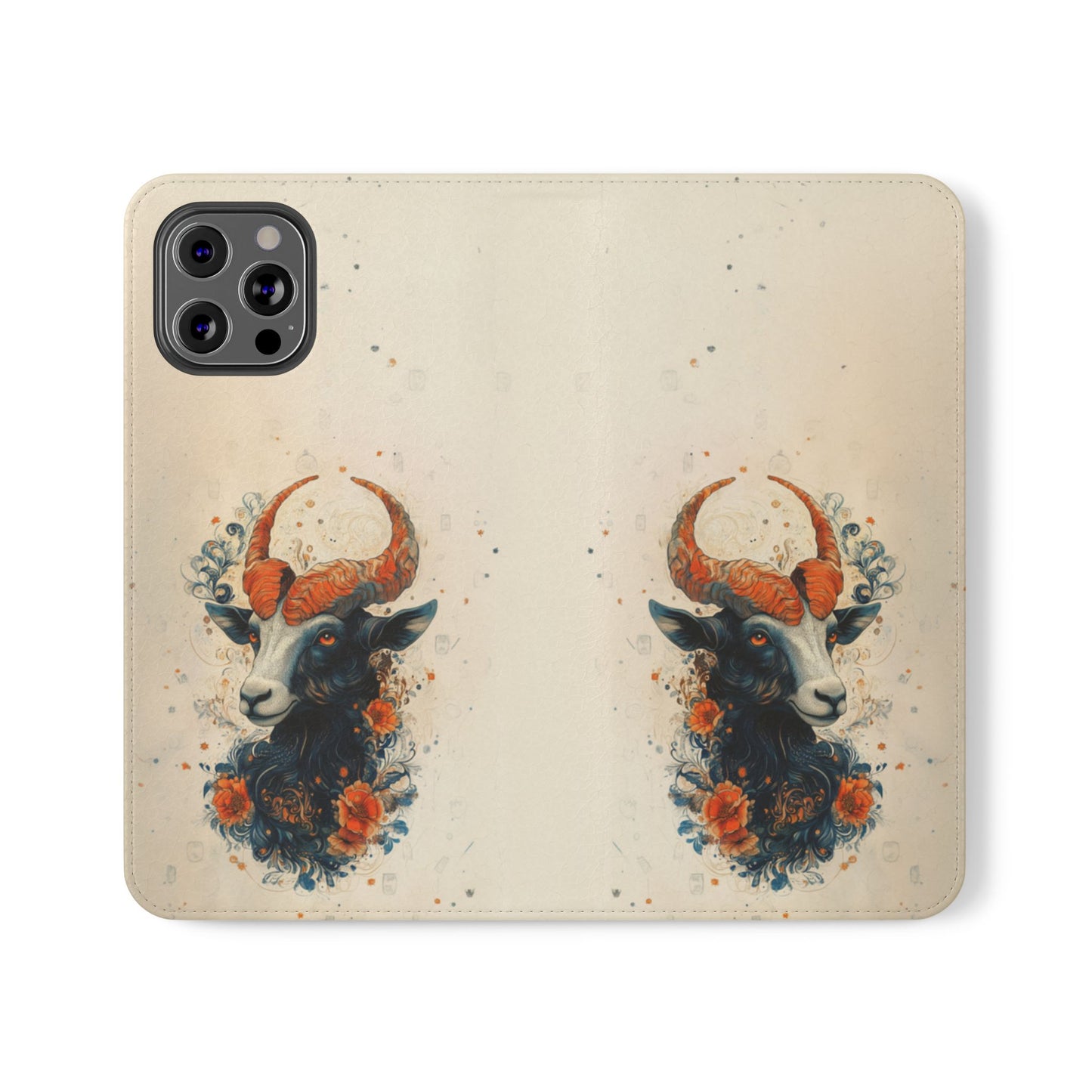 Capricorn Celestial Goat - Wallet Flip Case
