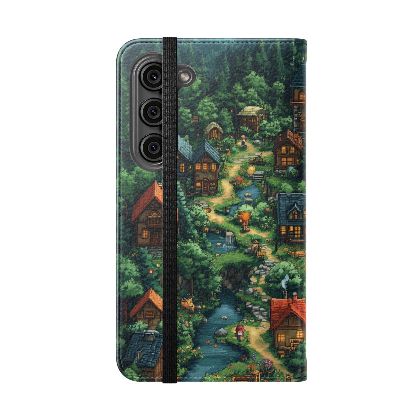 Pixel Forest Hamlet - Wallet Flip Case