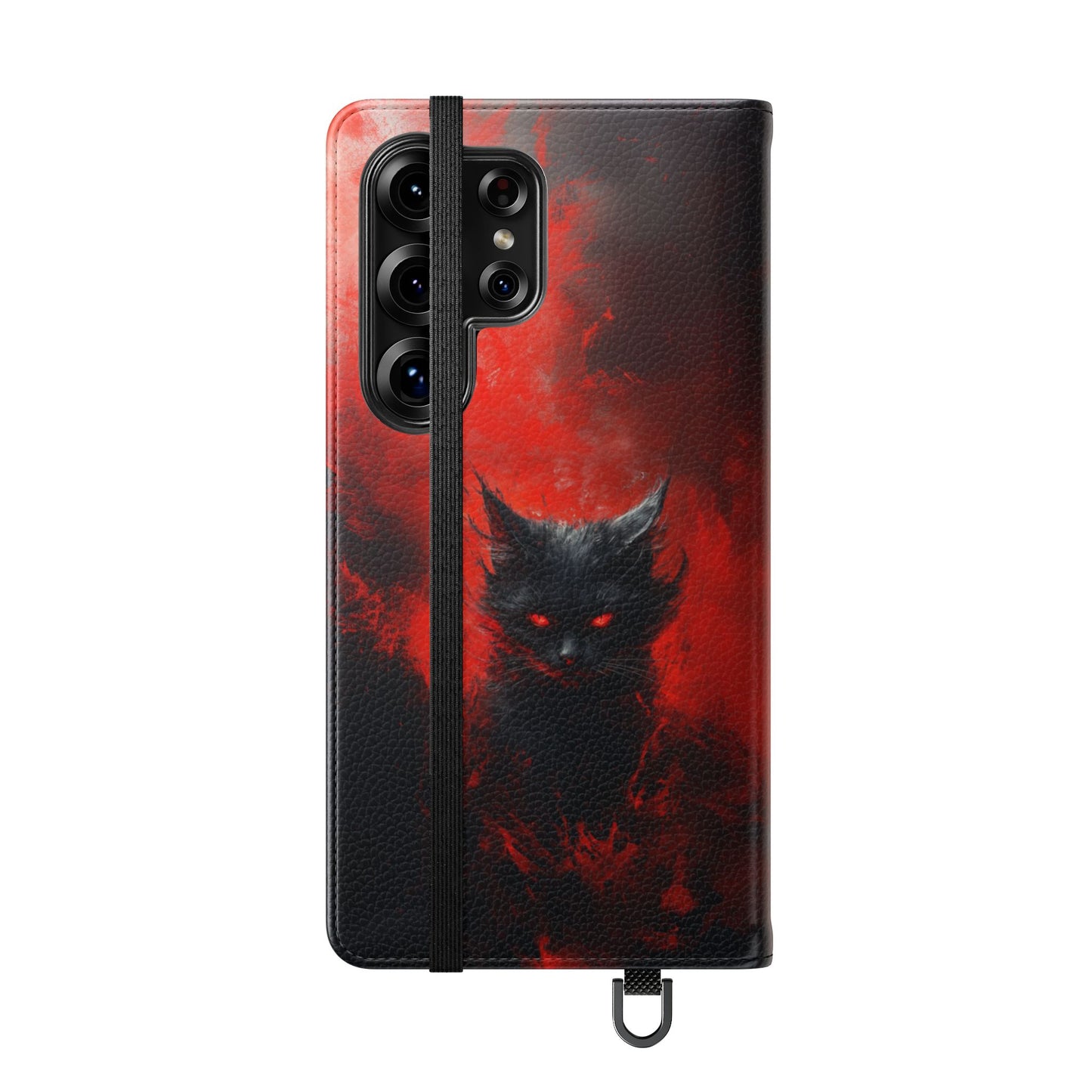 Fire Demon Black Cat - Wallet Flip Case
