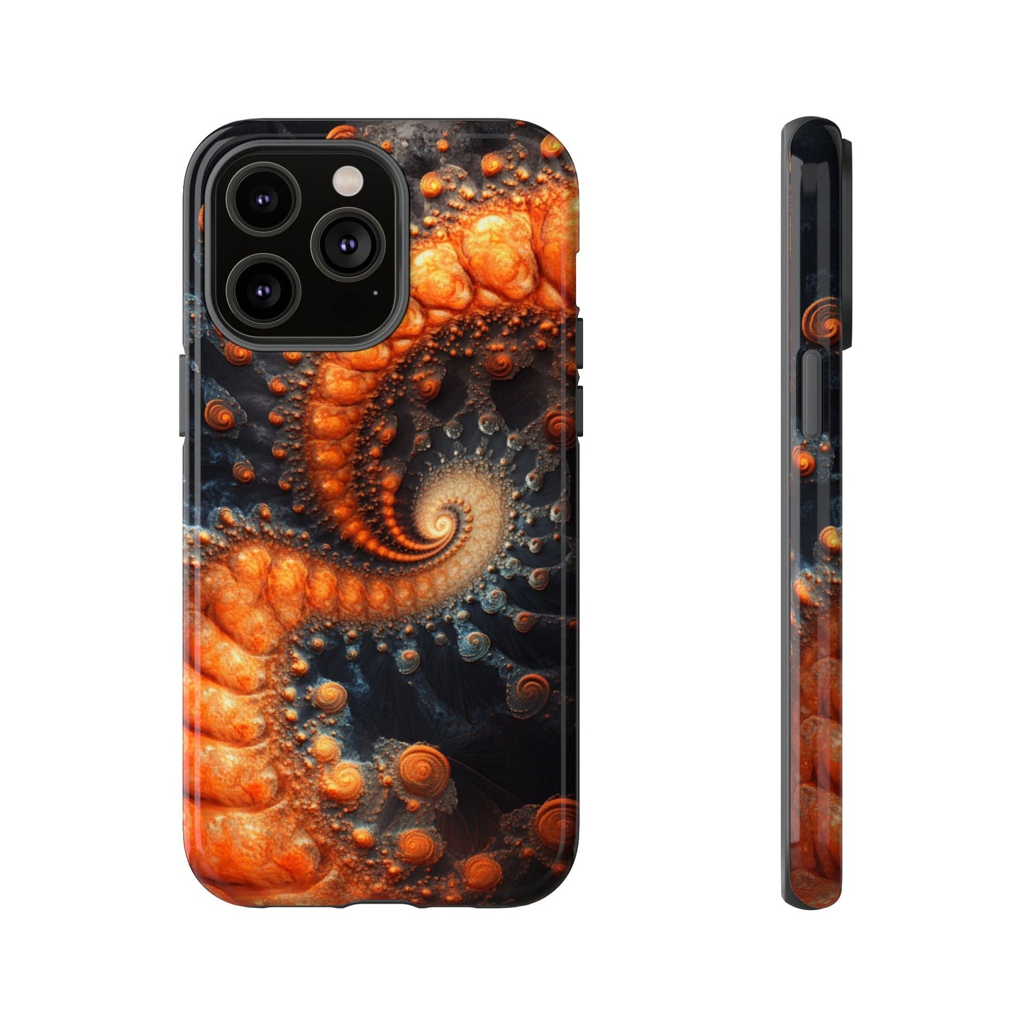 Amber Spiral Fractal – Tough iPhone Case