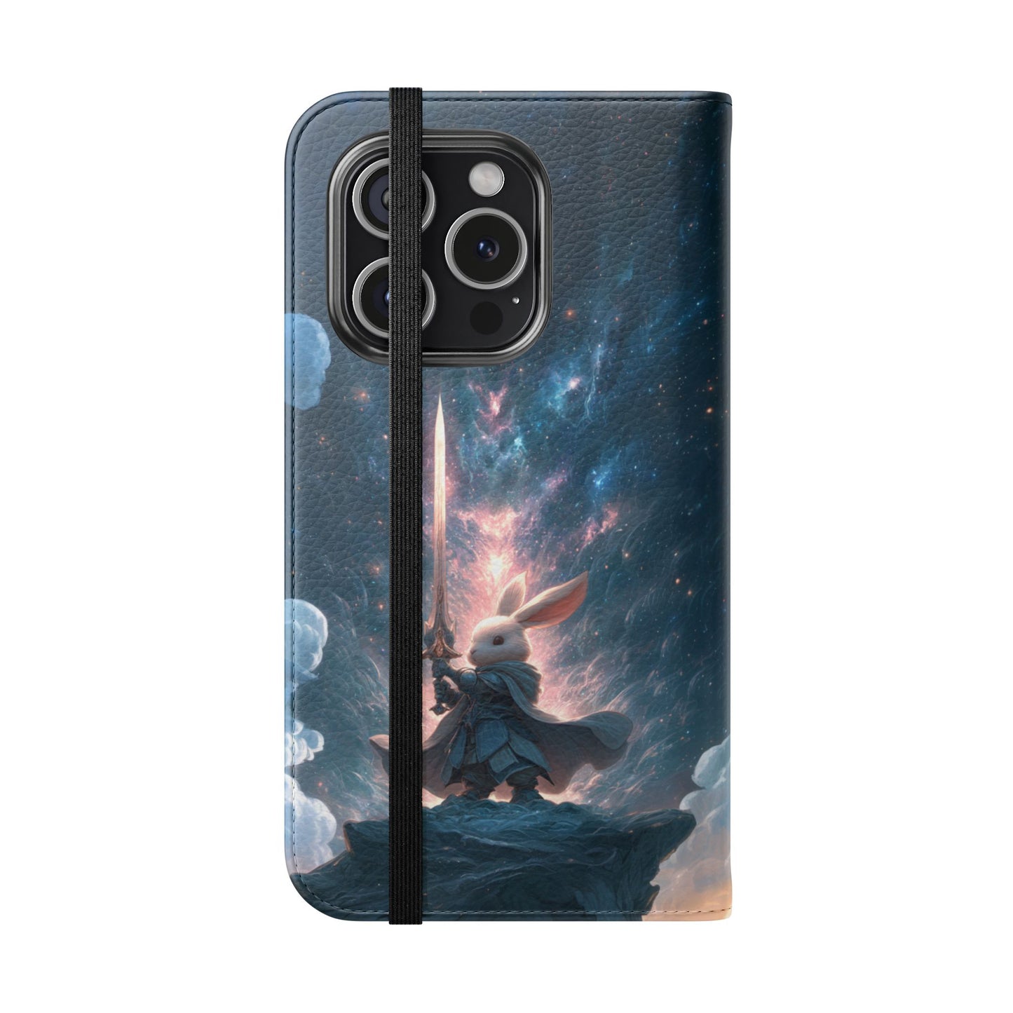 Cosmic Warrior Rabbit - Wallet Flip Case