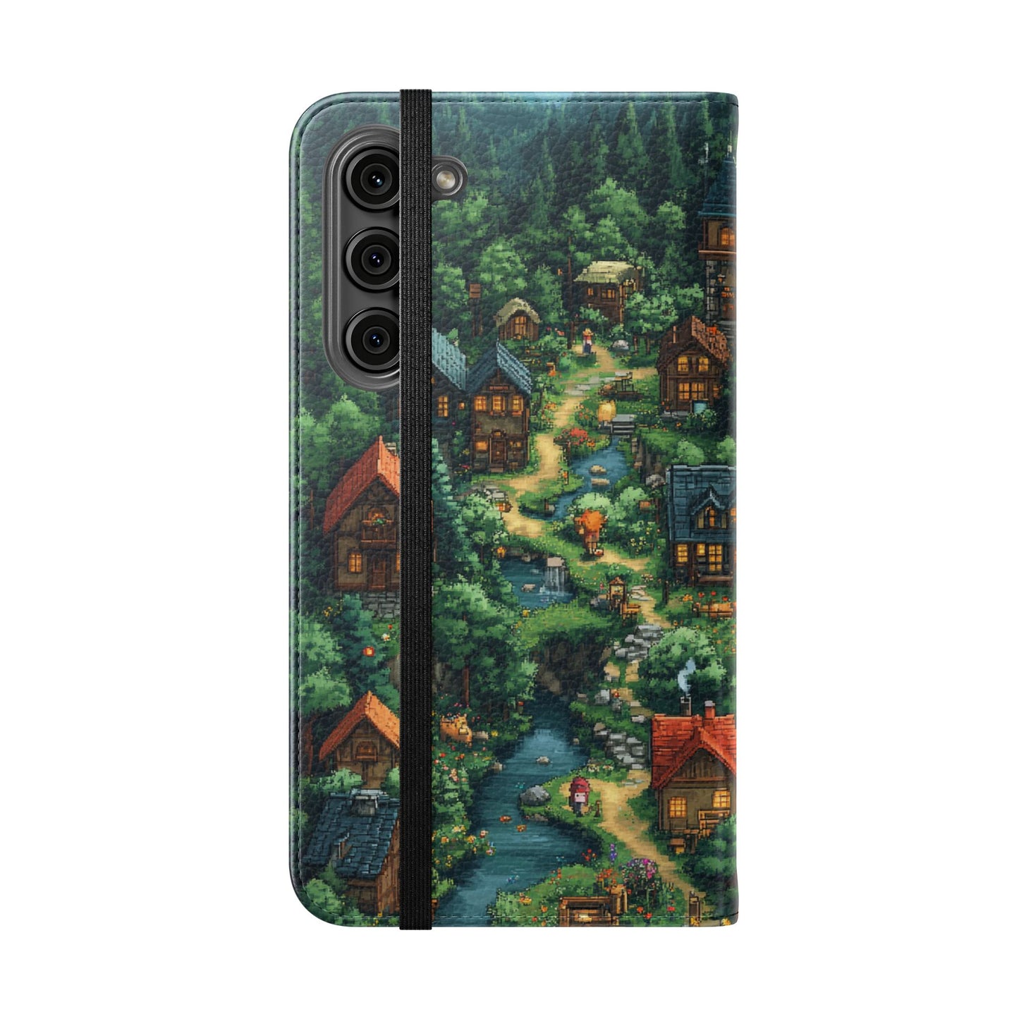 Pixel Forest Hamlet - Wallet Flip Case