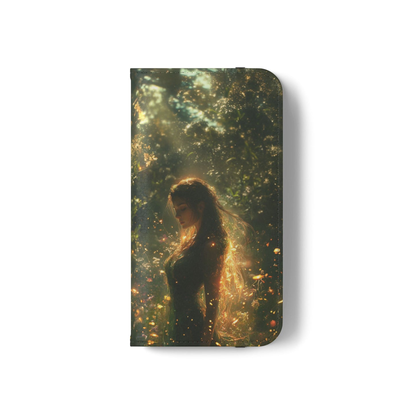 Forest Goddess Golden Light Meadow - Wallet Flip Case