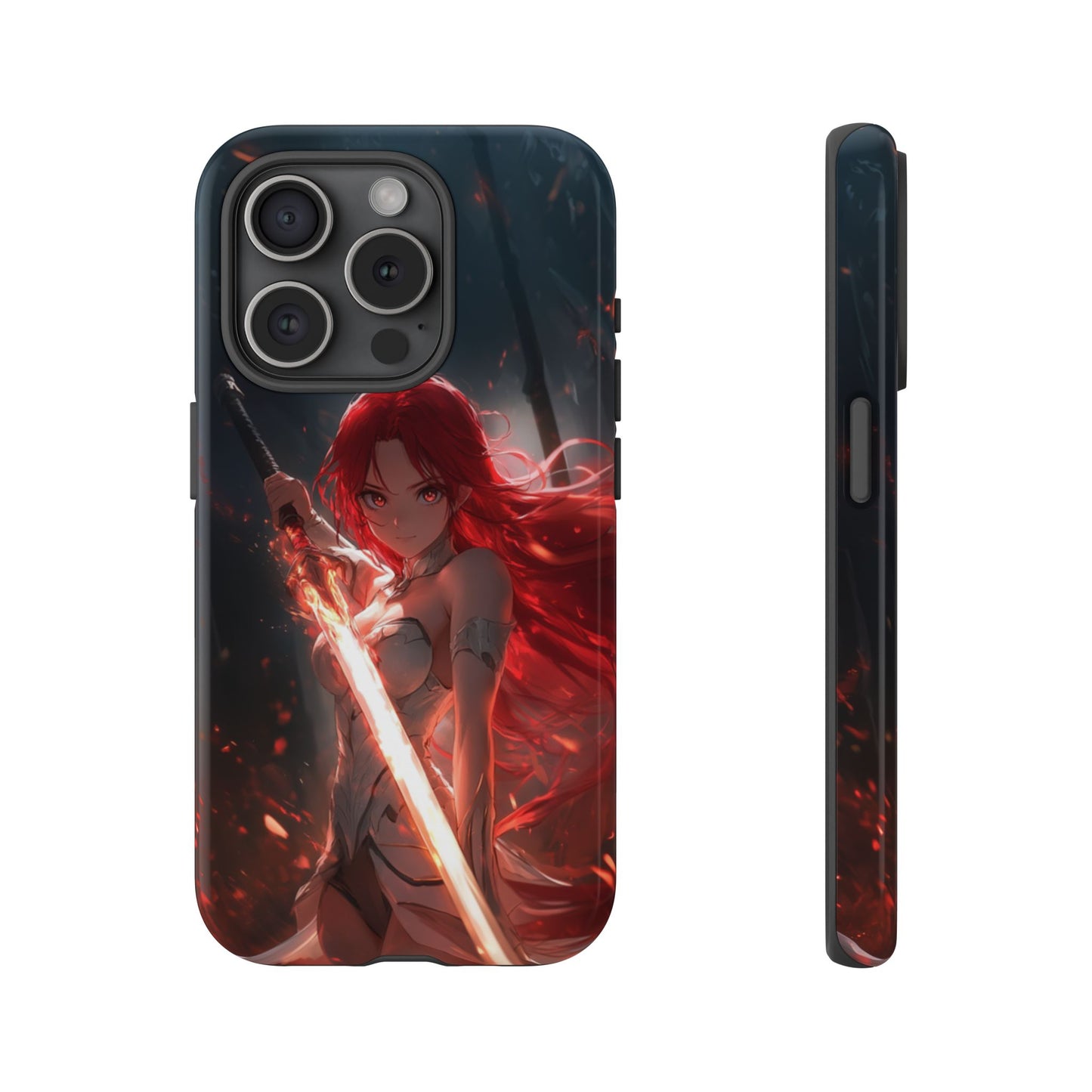 Crimson Ember Warrior – Tough iPhone Case