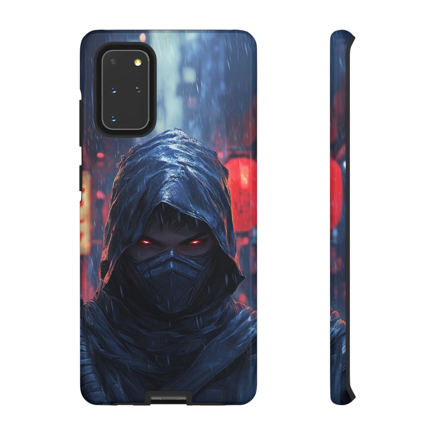 Cyberpunk Ninja Red Eyes Rain - Tough Samsung Galaxy Case