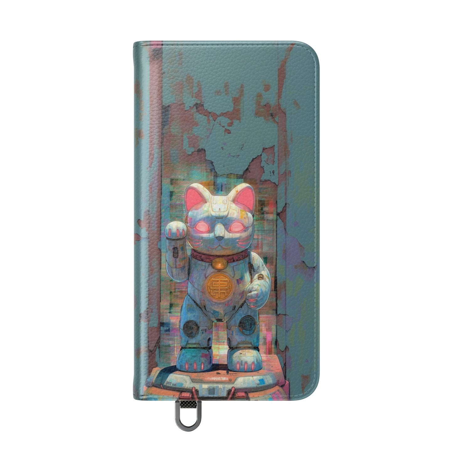 Cyber Lucky Cat - Wallet Flip Case