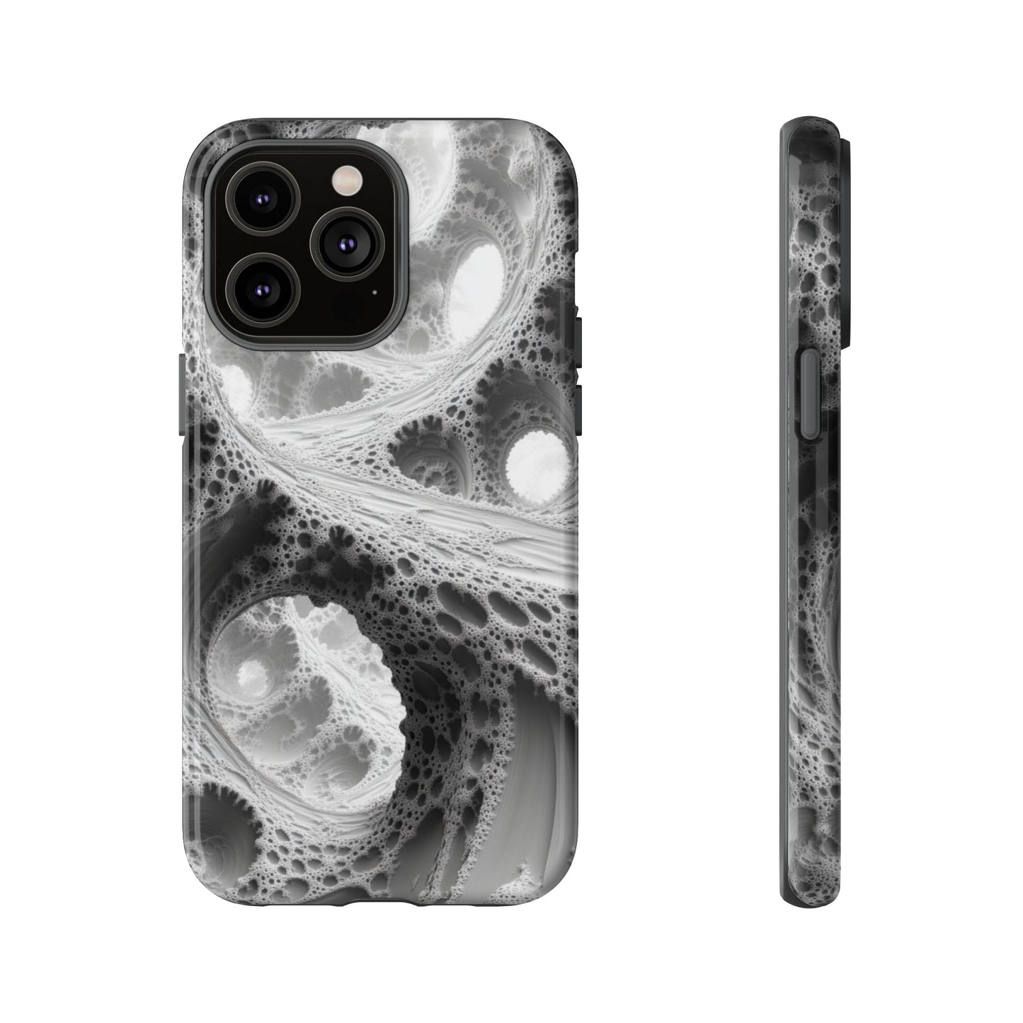Monochrome Fractal – Tough iPhone Case