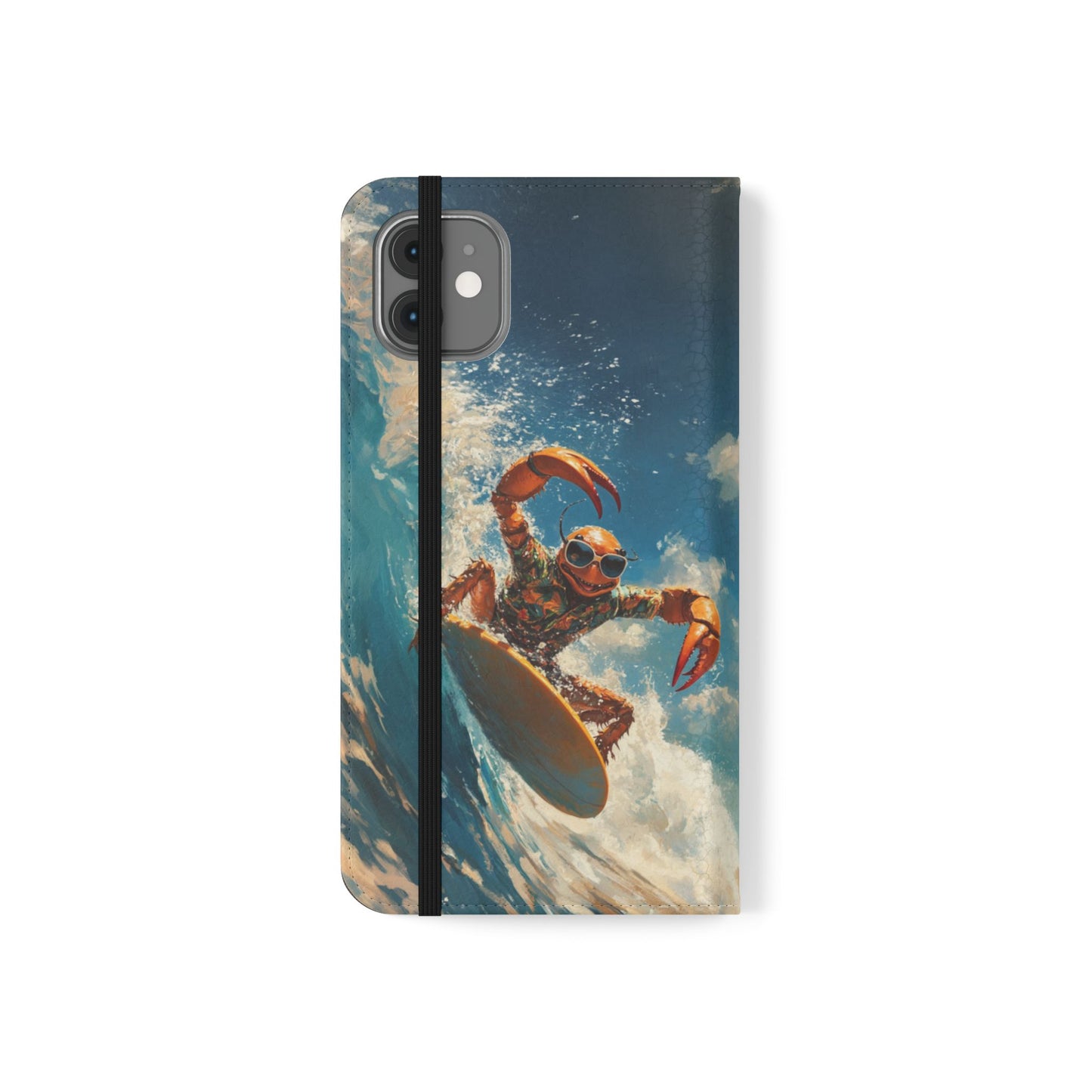 Surfing Crab - Wallet Flip Case