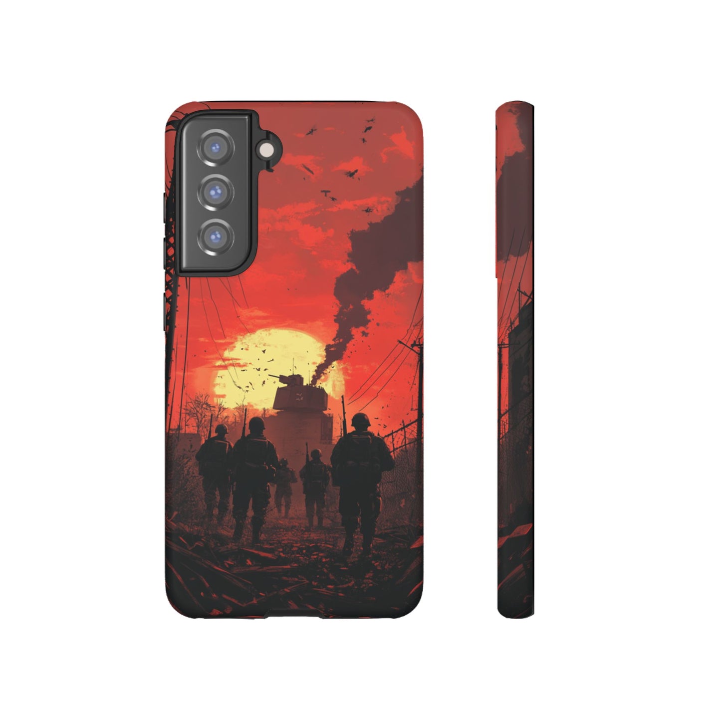 Dystopian Sunset Soldier Phone Case - iPhone, Google Pixel, Samsung Galaxy