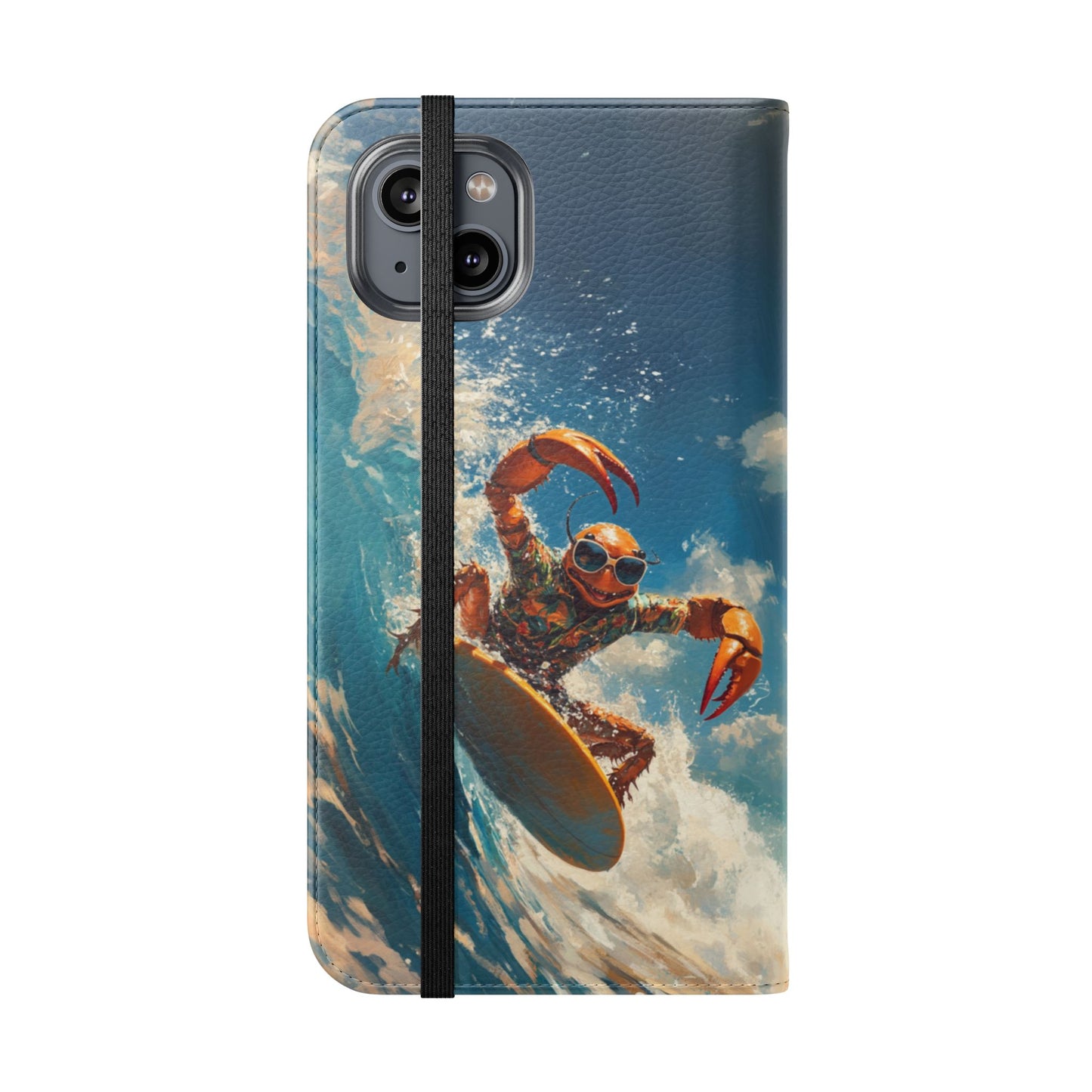 Surfing Crab - Wallet Flip Case