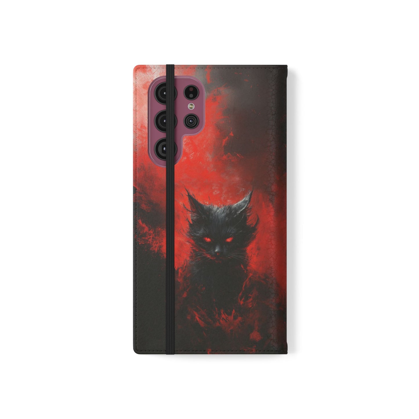 Fire Demon Black Cat - Wallet Flip Case