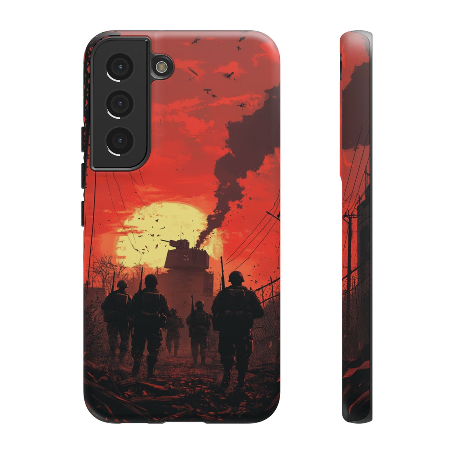 Dystopian Sunset Soldier Phone Case - iPhone, Google Pixel, Samsung Galaxy