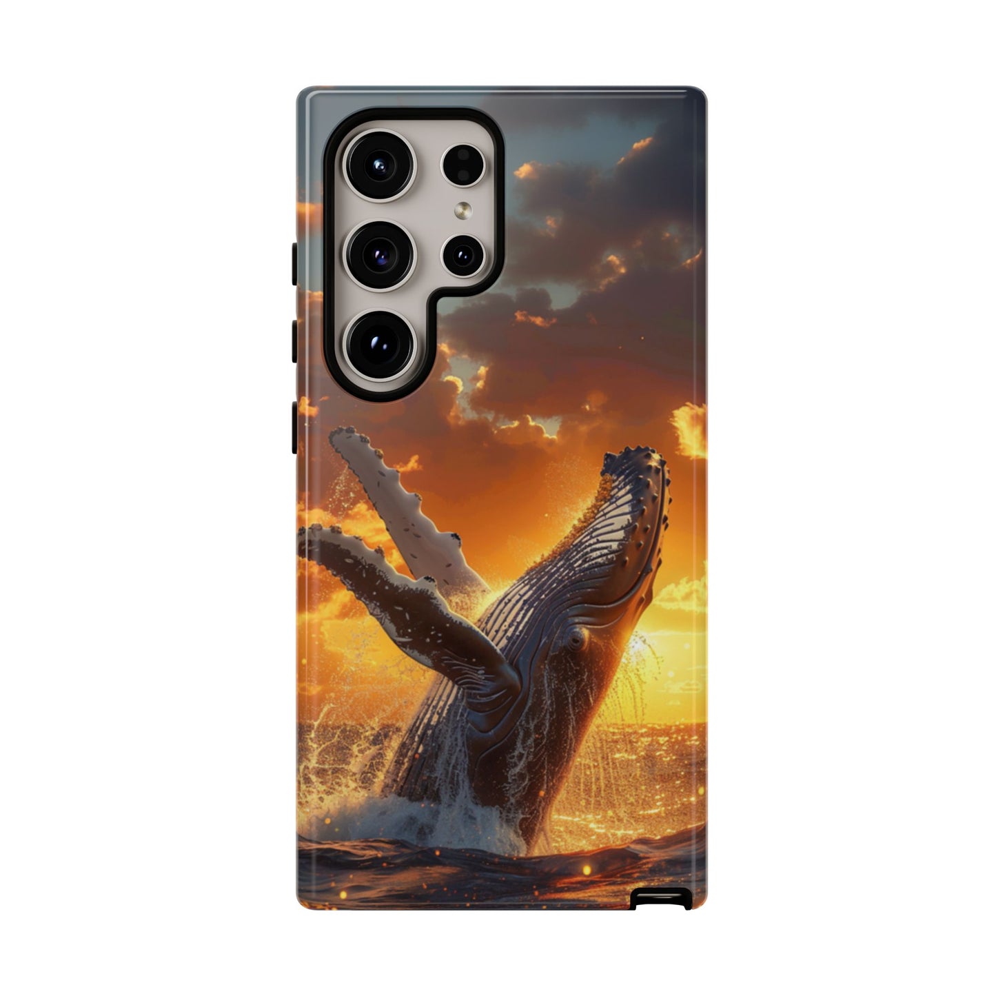 Sunset Breach Whale - Tough Samsung Galaxy Case