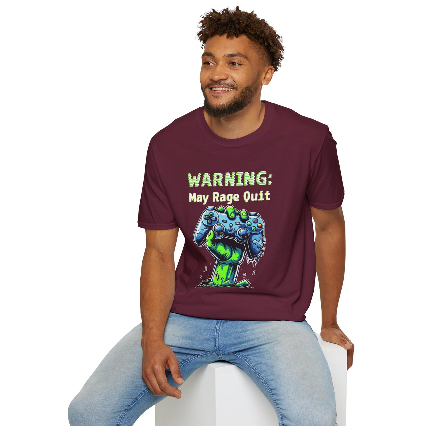 "Warning: May Rage Quit" Unisex Soft-Style T-Shirt