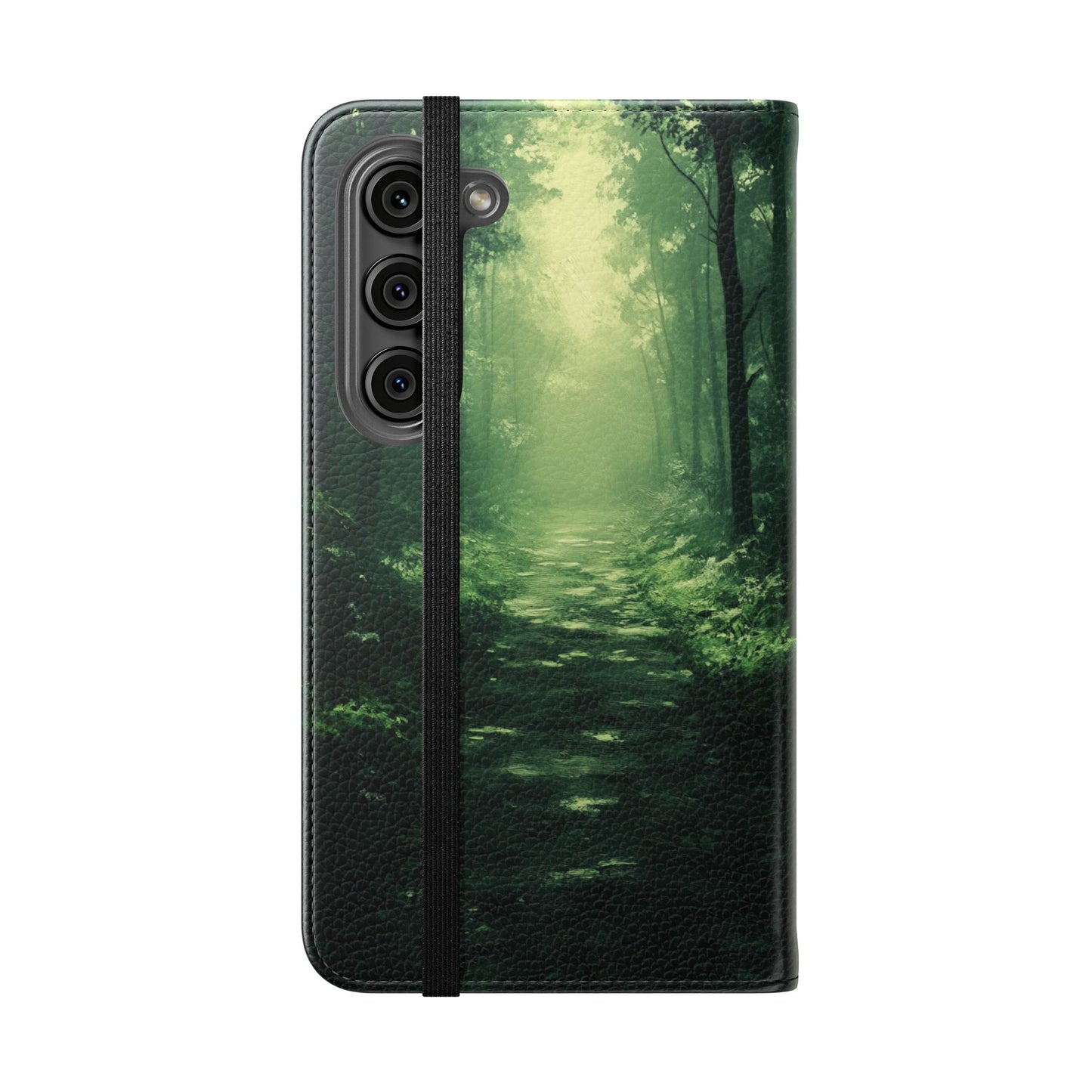 Emerald Mist Forest Path - Wallet Flip Case